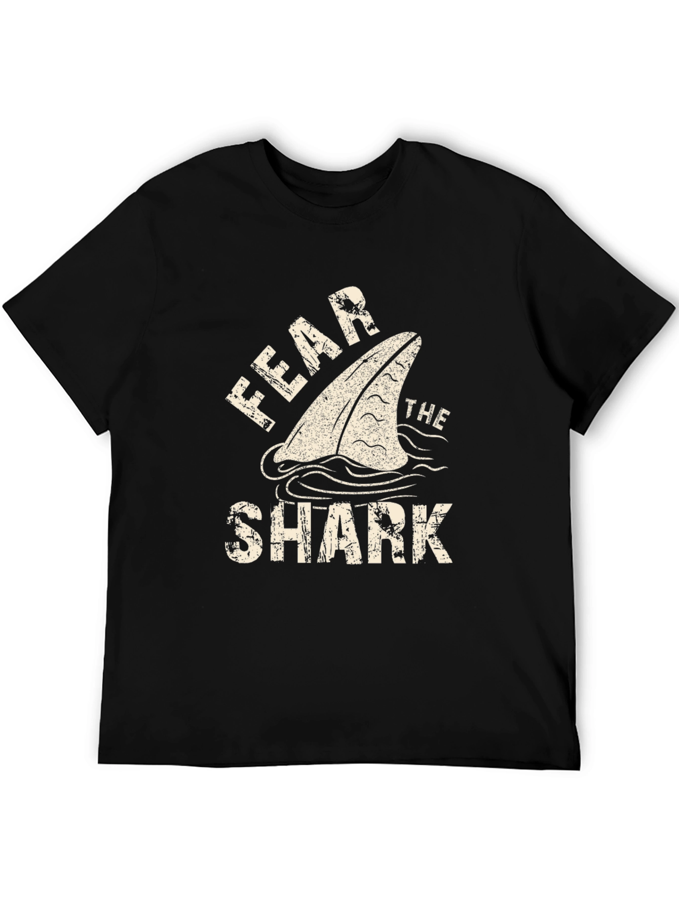 Black Fear The Shark Graphic Tee - Black view 5