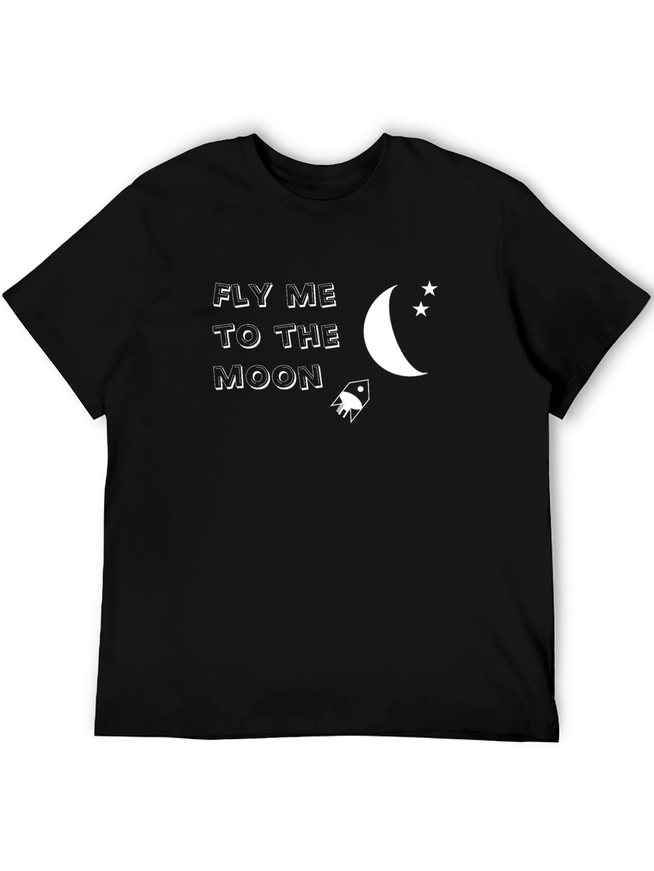 Black Fly Me To The Moon T-Shirt view 5