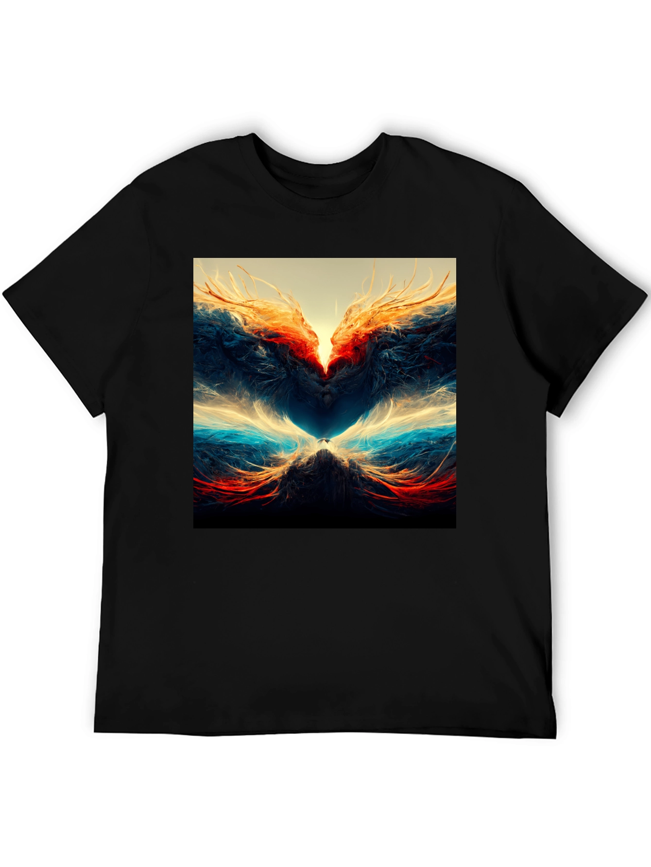 Abstract Art Graphic Print Tee - Black - 5