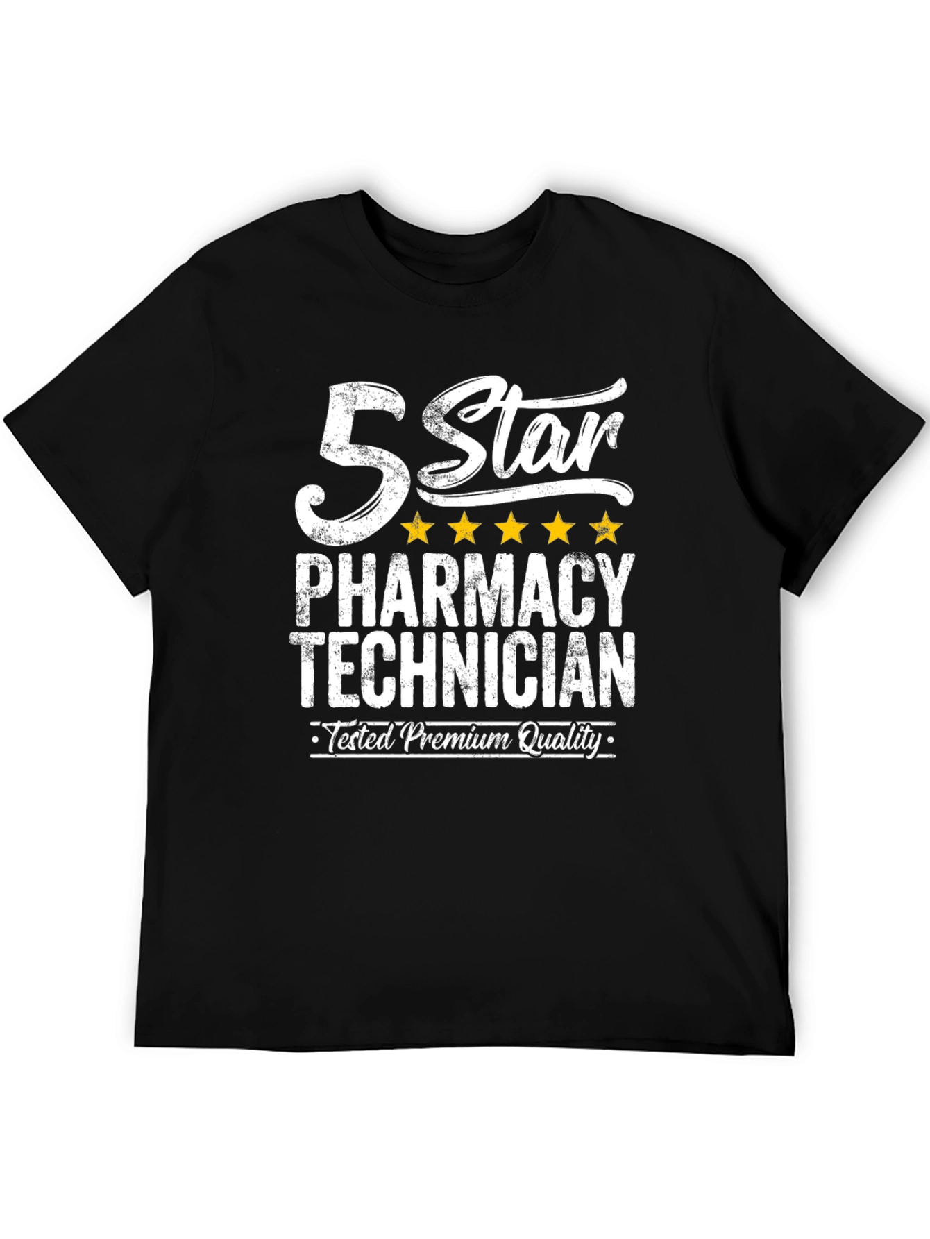 Black 5 Star Pharmacy Technician T-Shirt Premium Quality view 5