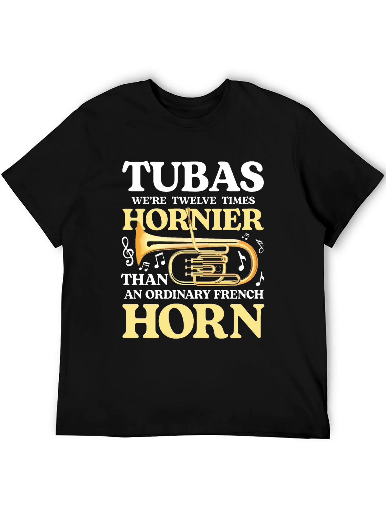 Black Tuba Horny T-Shirt - Band Geeks Tee view 5