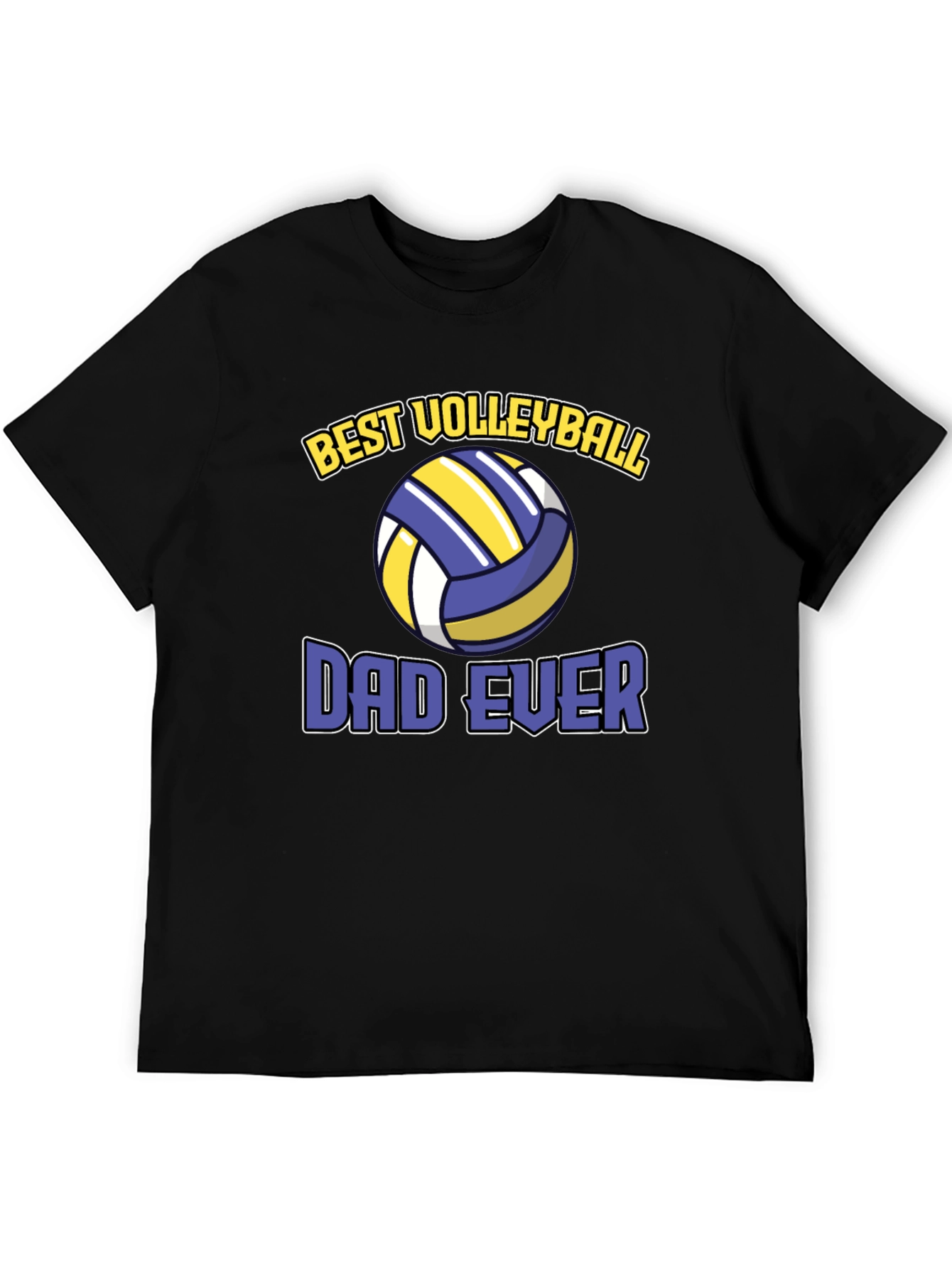Black Best Volleyball Dad Ever T-Shirt view 5