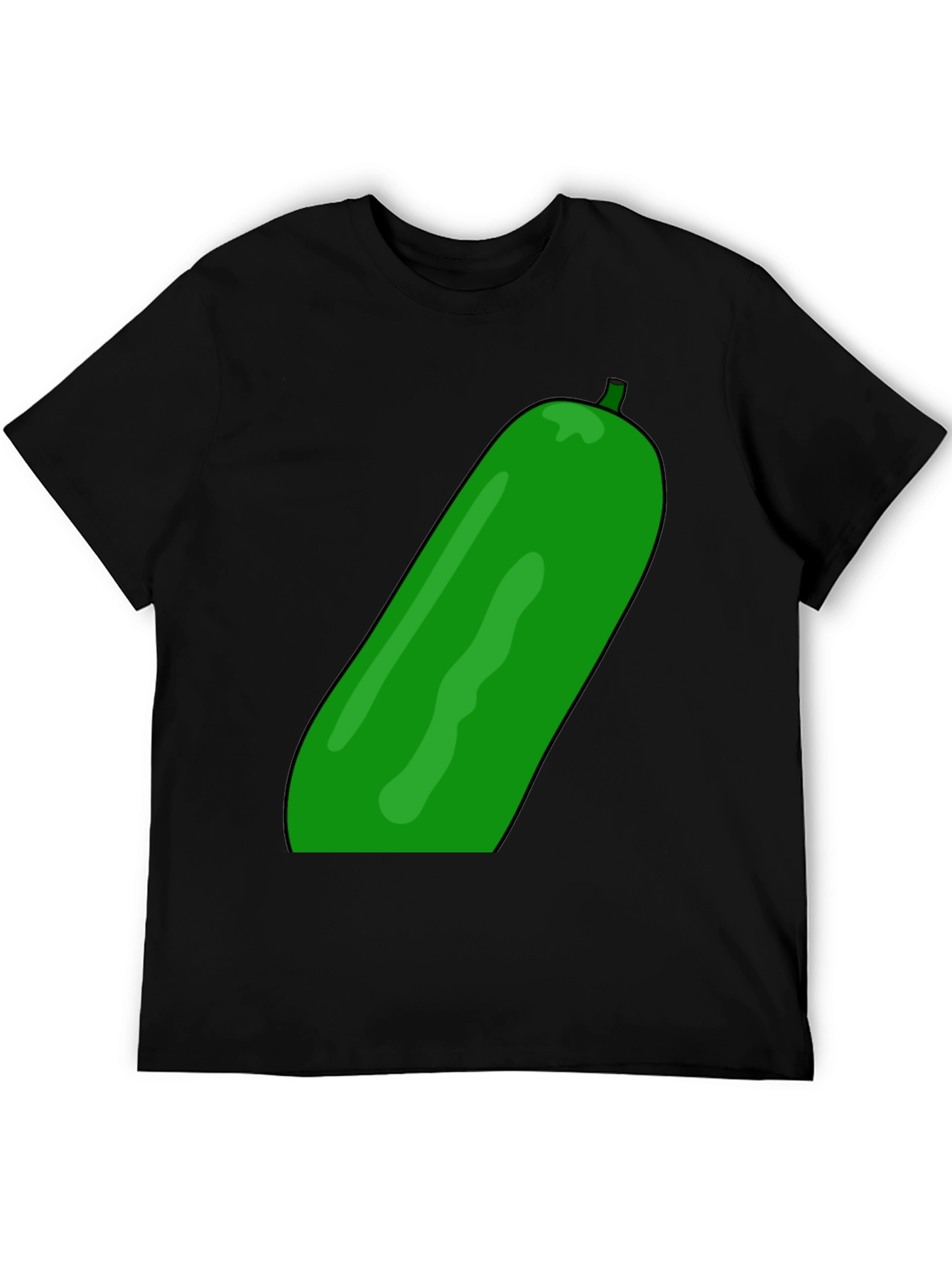 Black Cucumber Graphic Print Black T-Shirt view 5