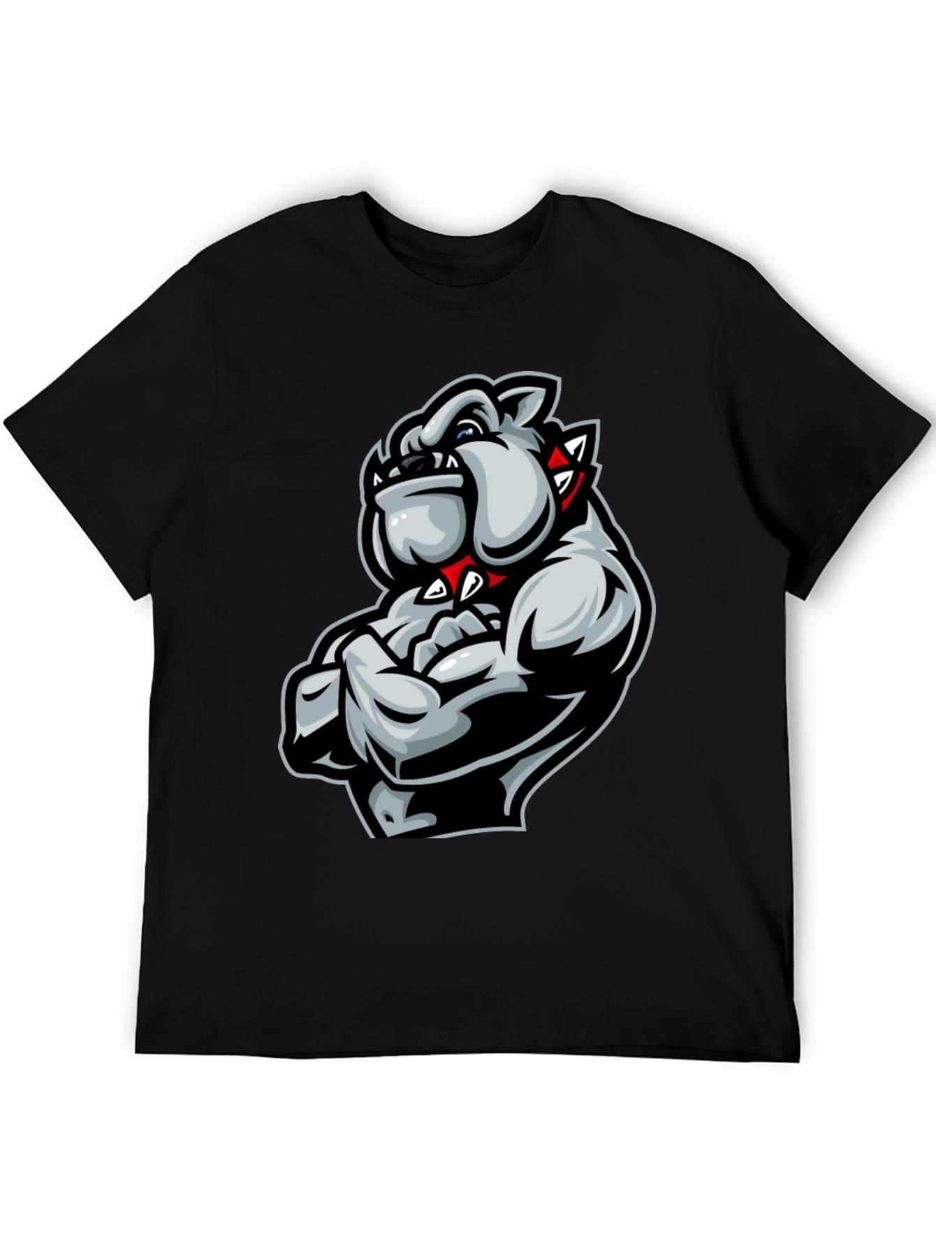 Black Bulldog Muscle T-Shirt - Fierce Graphic Tee view 5