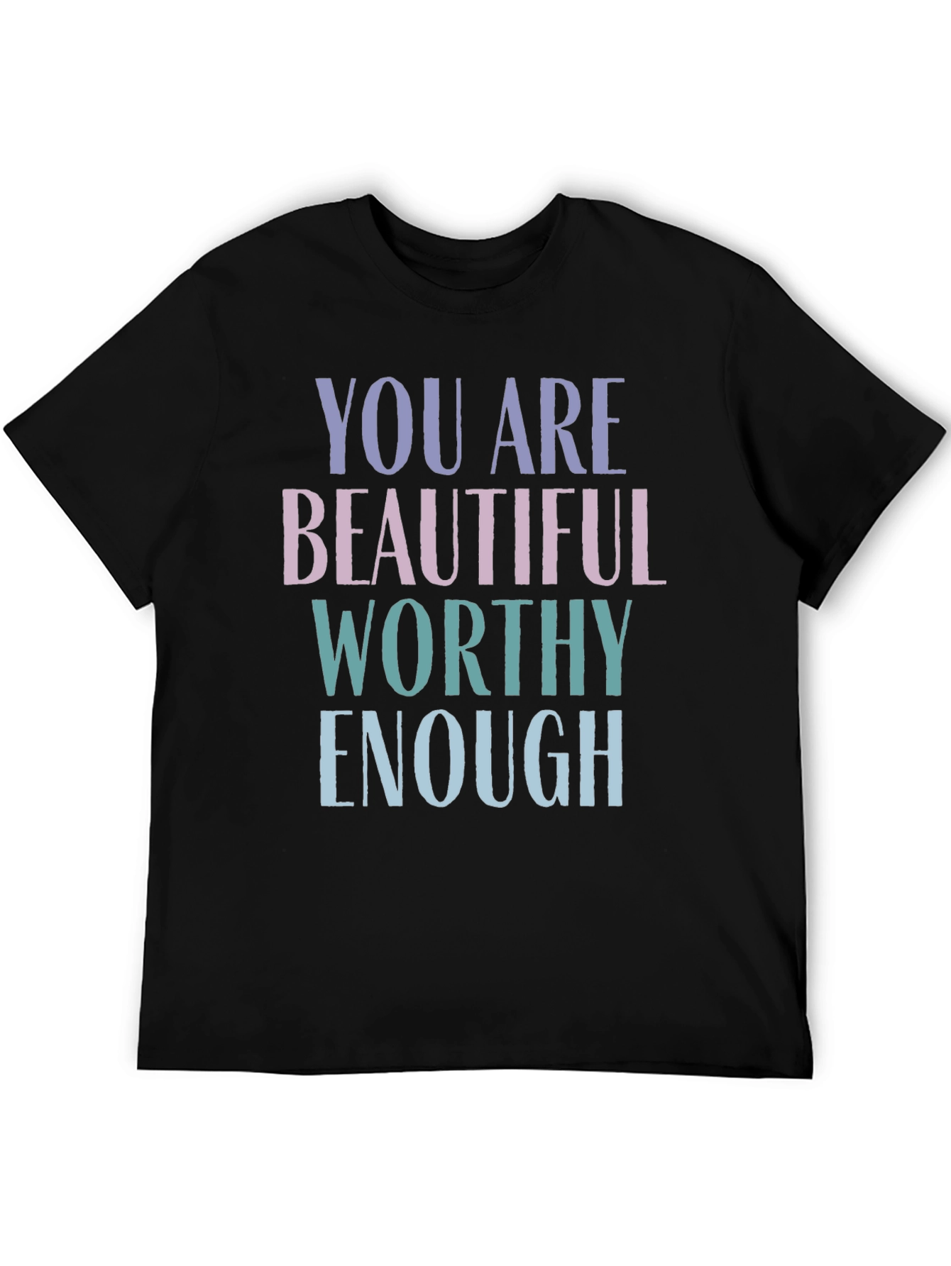Black You Are Enough Graphic T-Shirt view 5