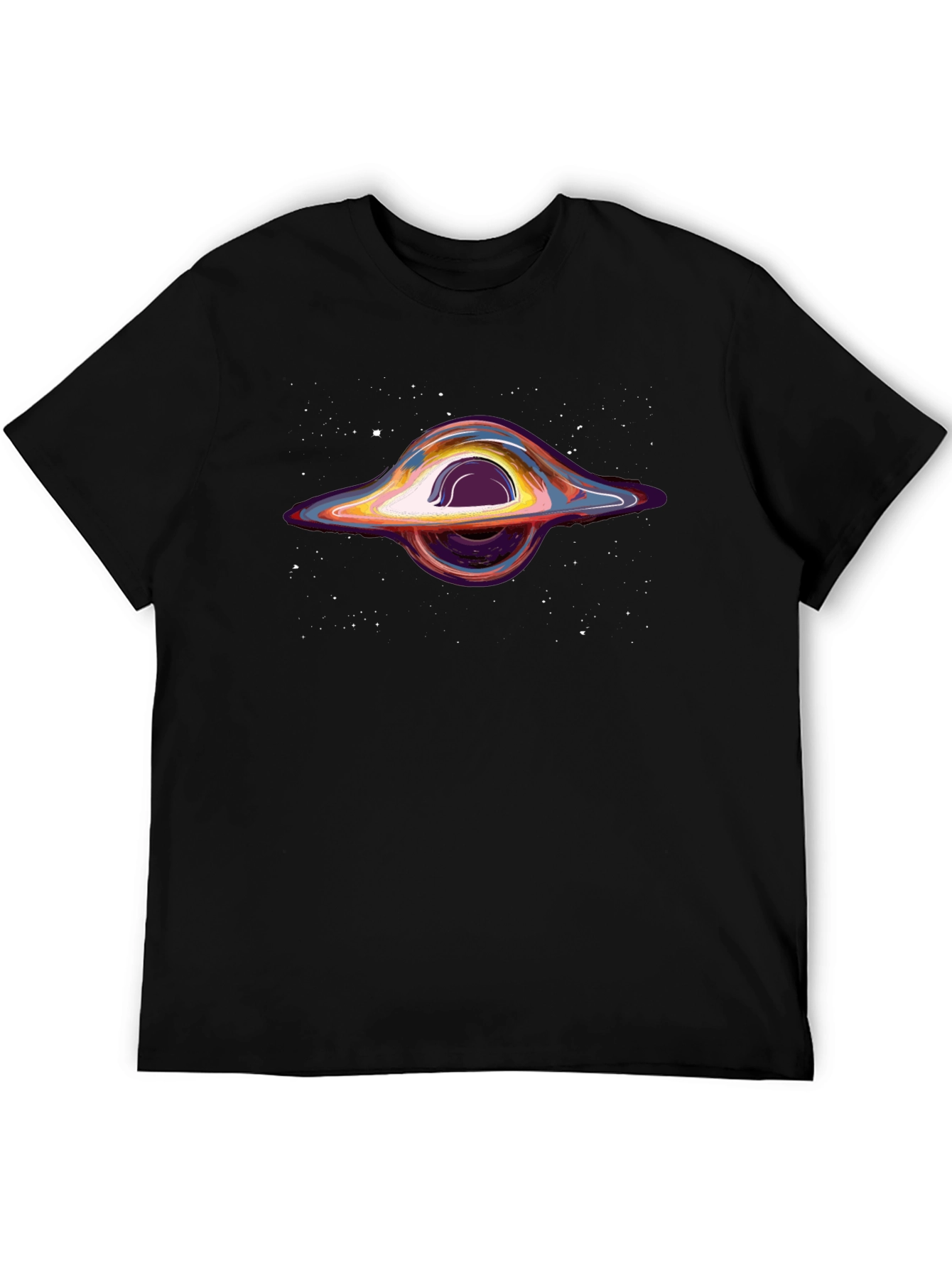 Black Black Hole Graphic Tee - Cosmic Design view 5