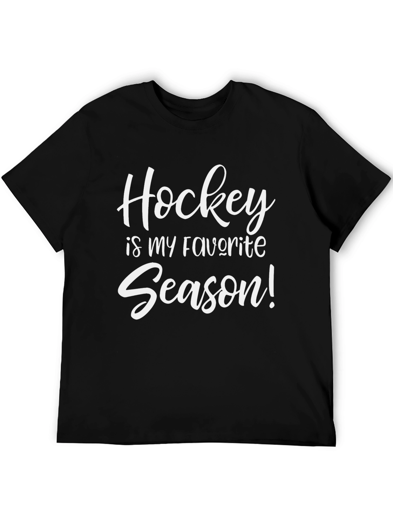 Black Hockey is my Favorite Season Black T-Shirt view 5