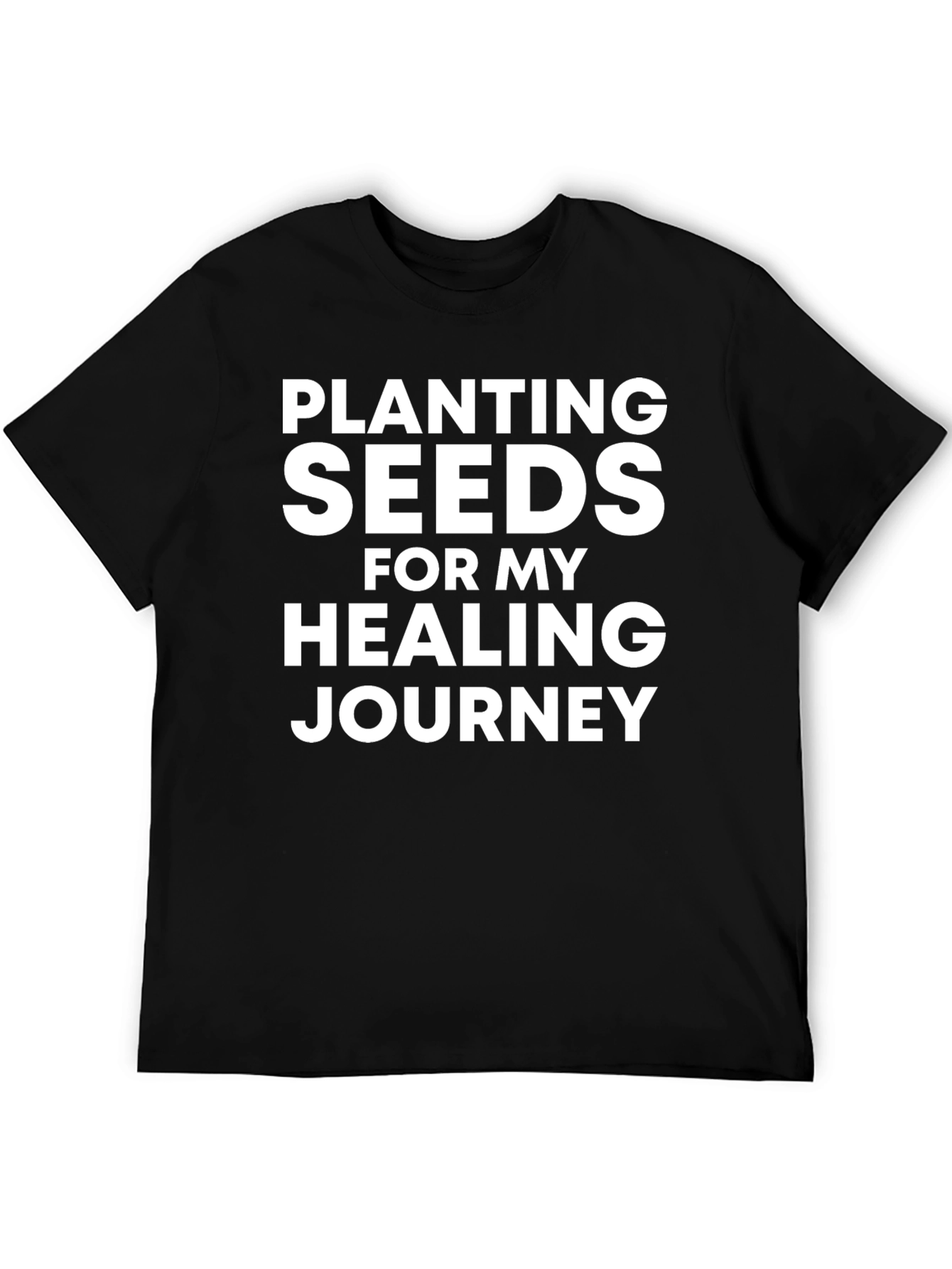 Black Planting Seeds Healing Journey T-Shirt view 5