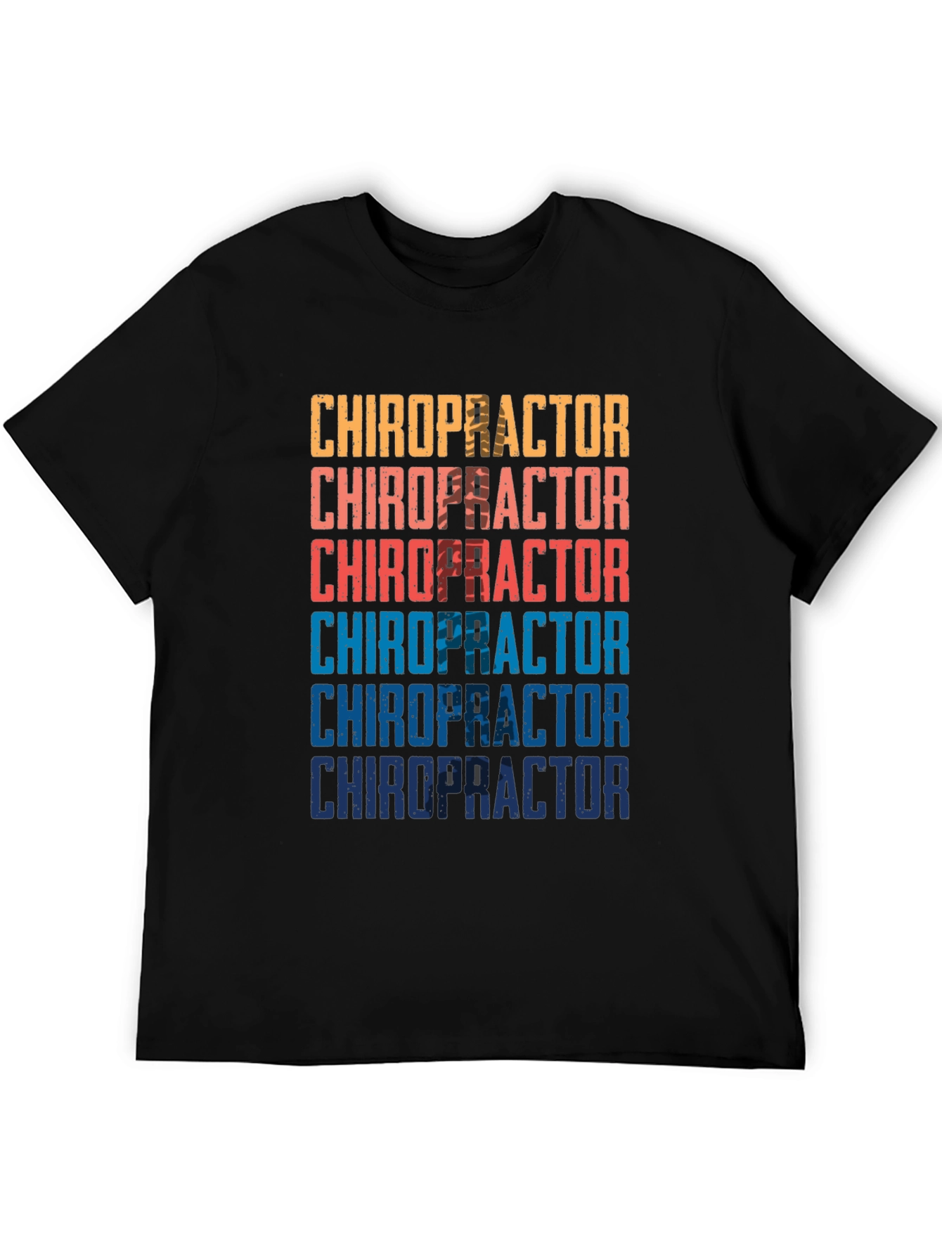 Black Chiropractor Vintage T-Shirt - Retro Style view 5