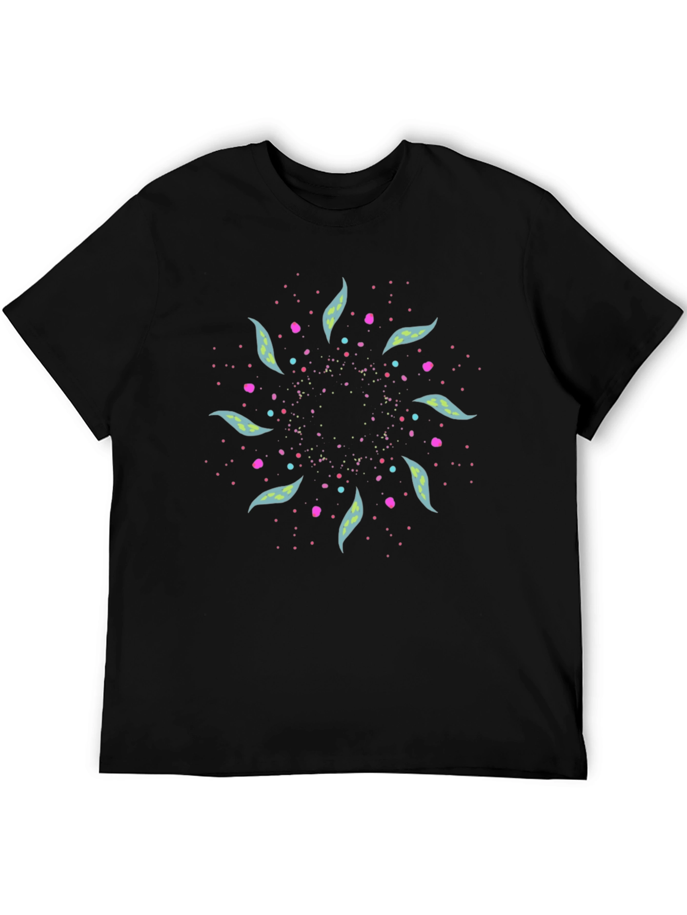 Abstract Circle Graphic Tee - Black - 5