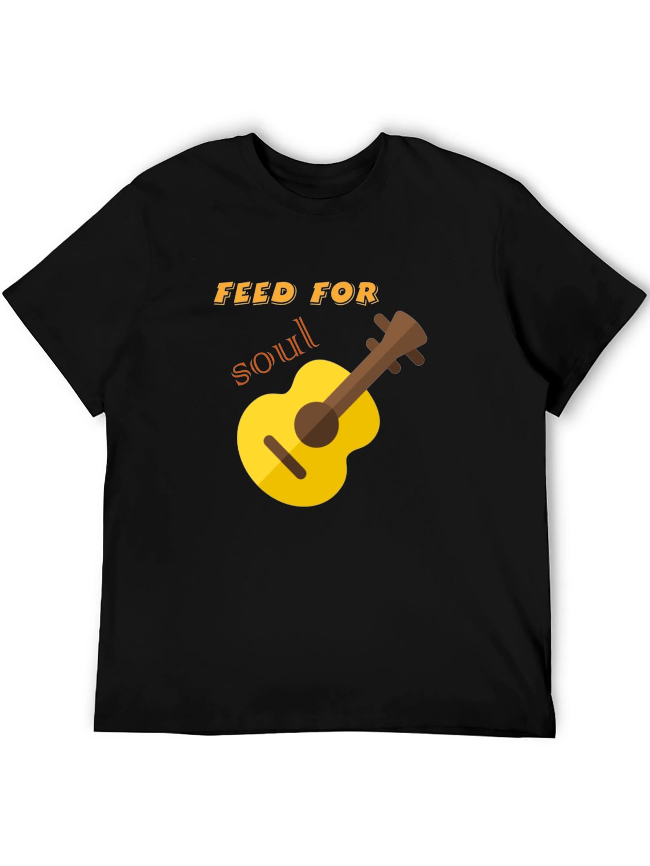 Black Feed for Soul Guitar Graphic Tee - Black view 5