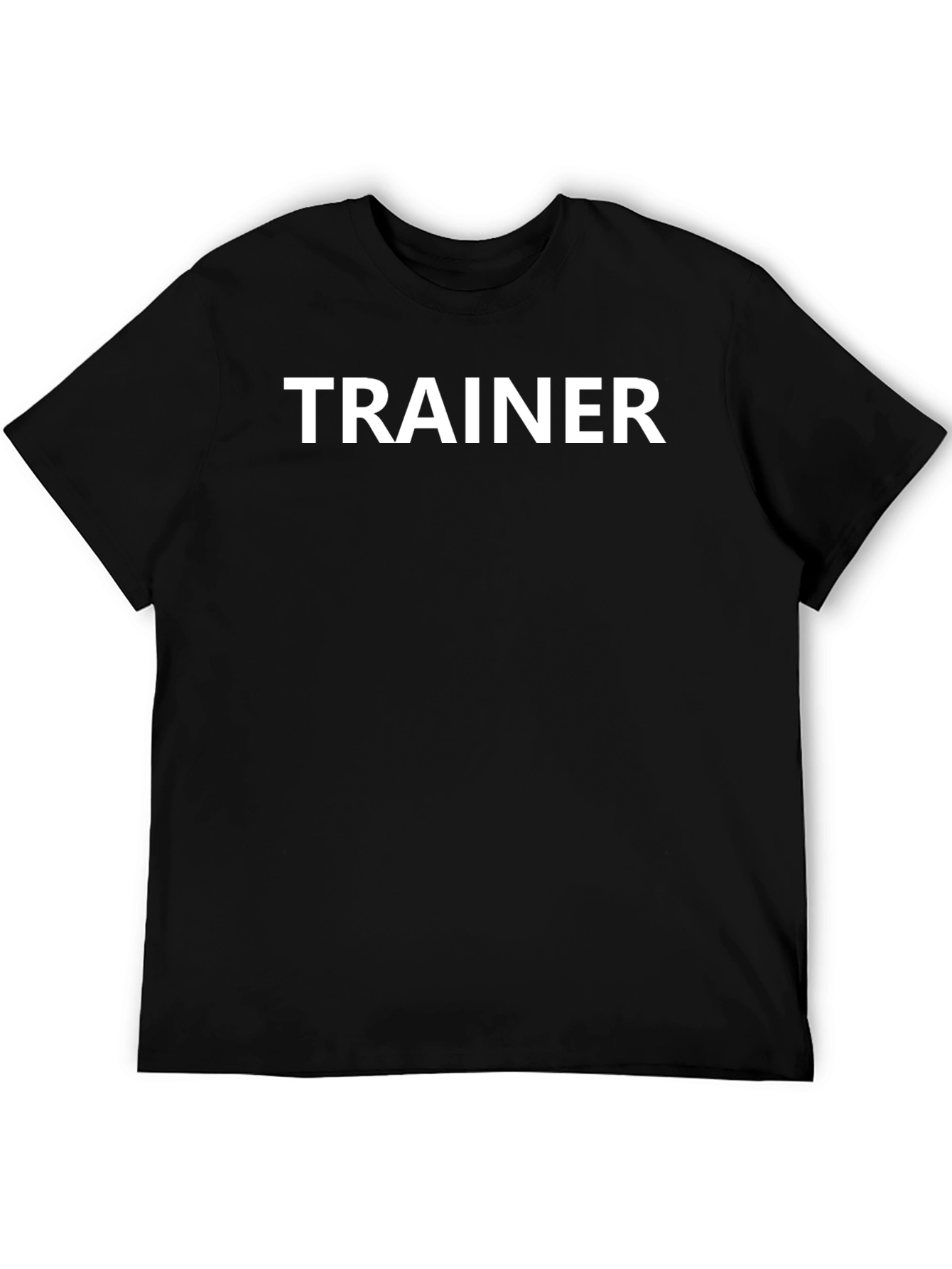 Black Trainer T-Shirt - Black Crew Neck Tee view 5