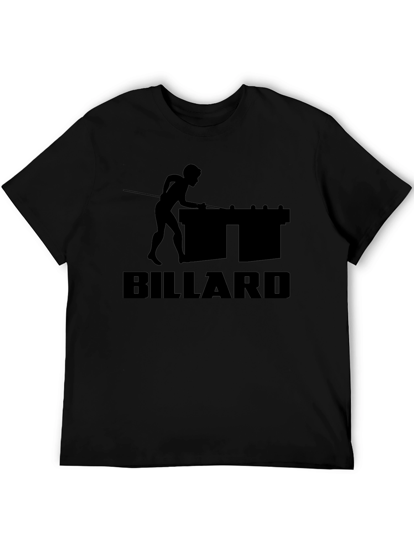 Black Billiard Player T-Shirt - Black Graphic Tee view 5