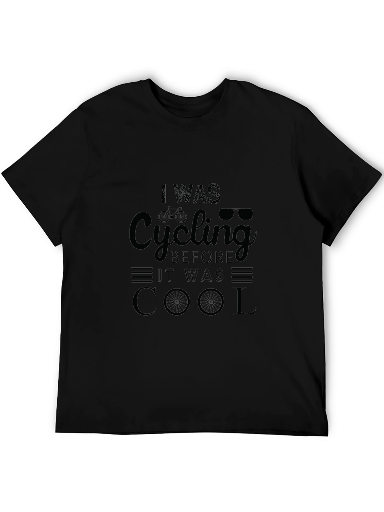 Black I Was Cycling Before It Was Cool T-Shirt view 5