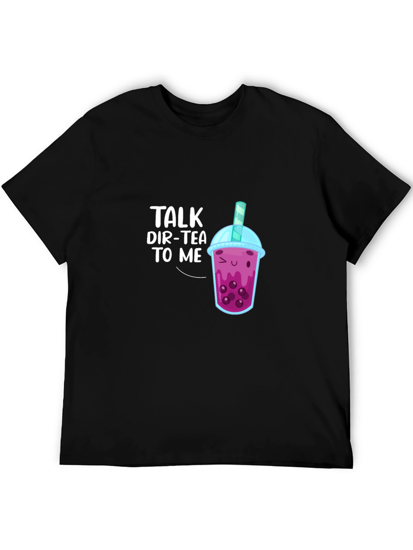 Black Talk Dir-Tea To Me Bubble Tea T-Shirt view 5
