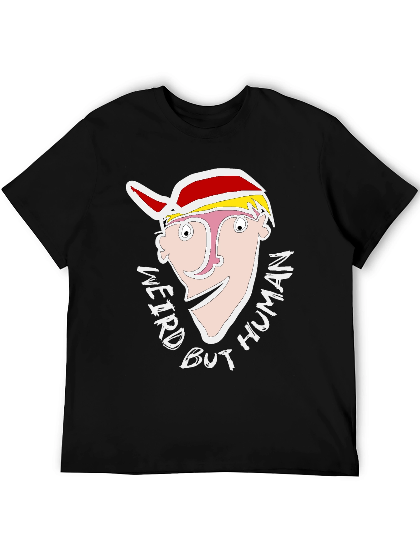 Black Weird But Human Graphic T-Shirt view 5