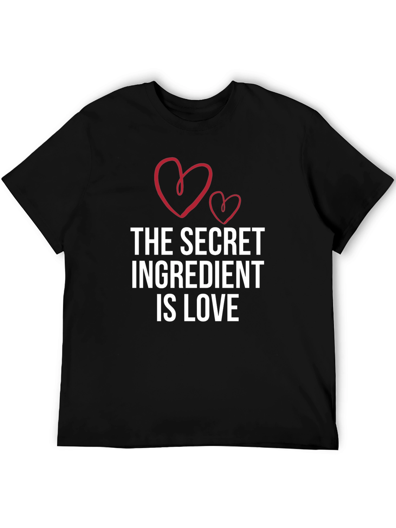Black Secret Ingredient Love T-Shirt - Black Crew Neck Tee view 5