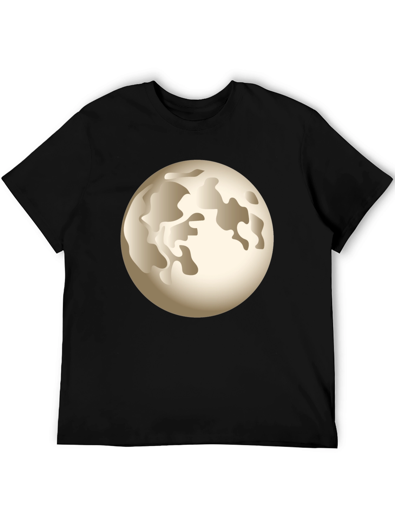 Black Moon Graphic Print Men's Black T-Shirt view 5