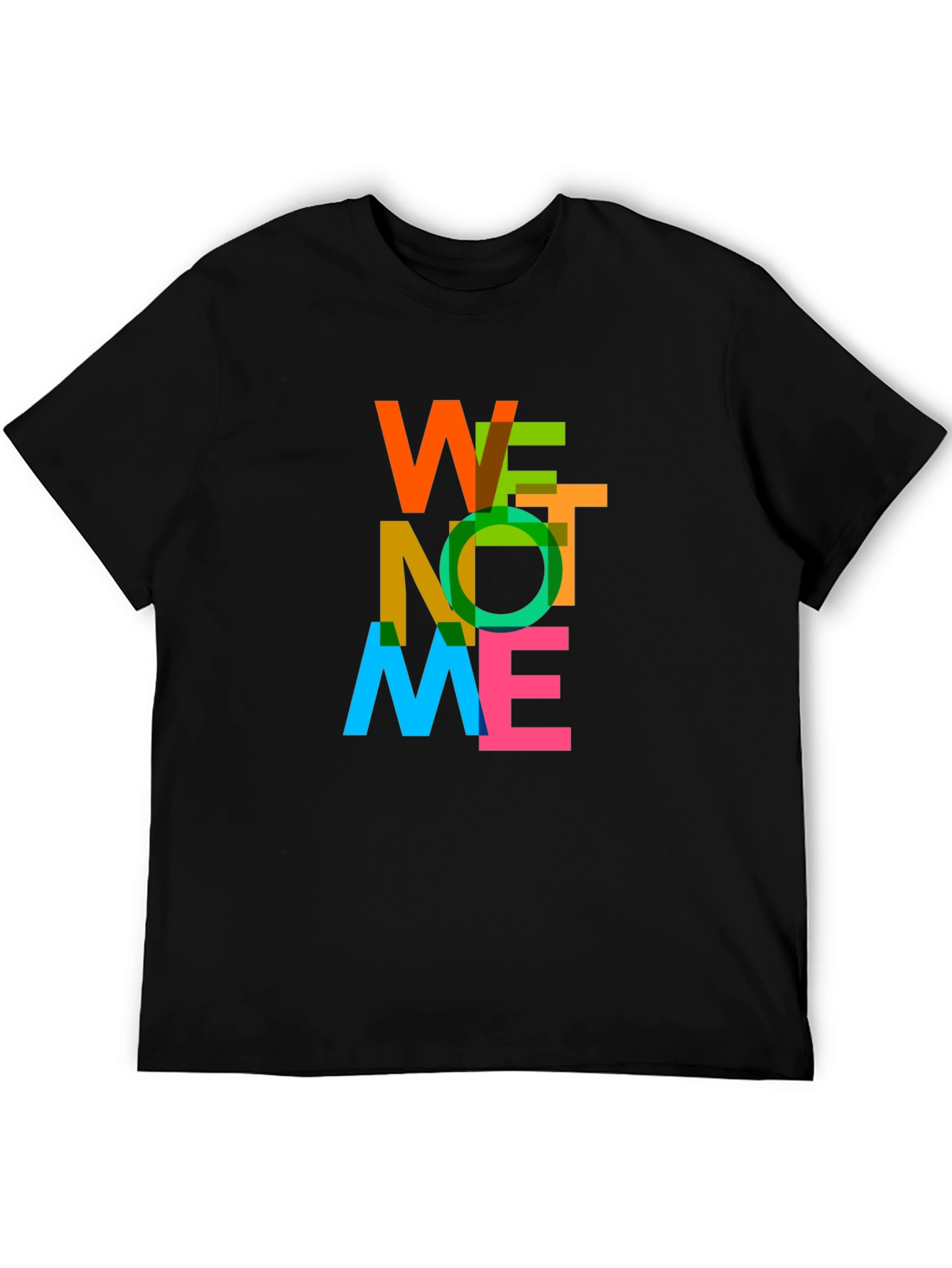 Black WE NOT ME Graphic T-Shirt - Black Crew Neck Tee view 5