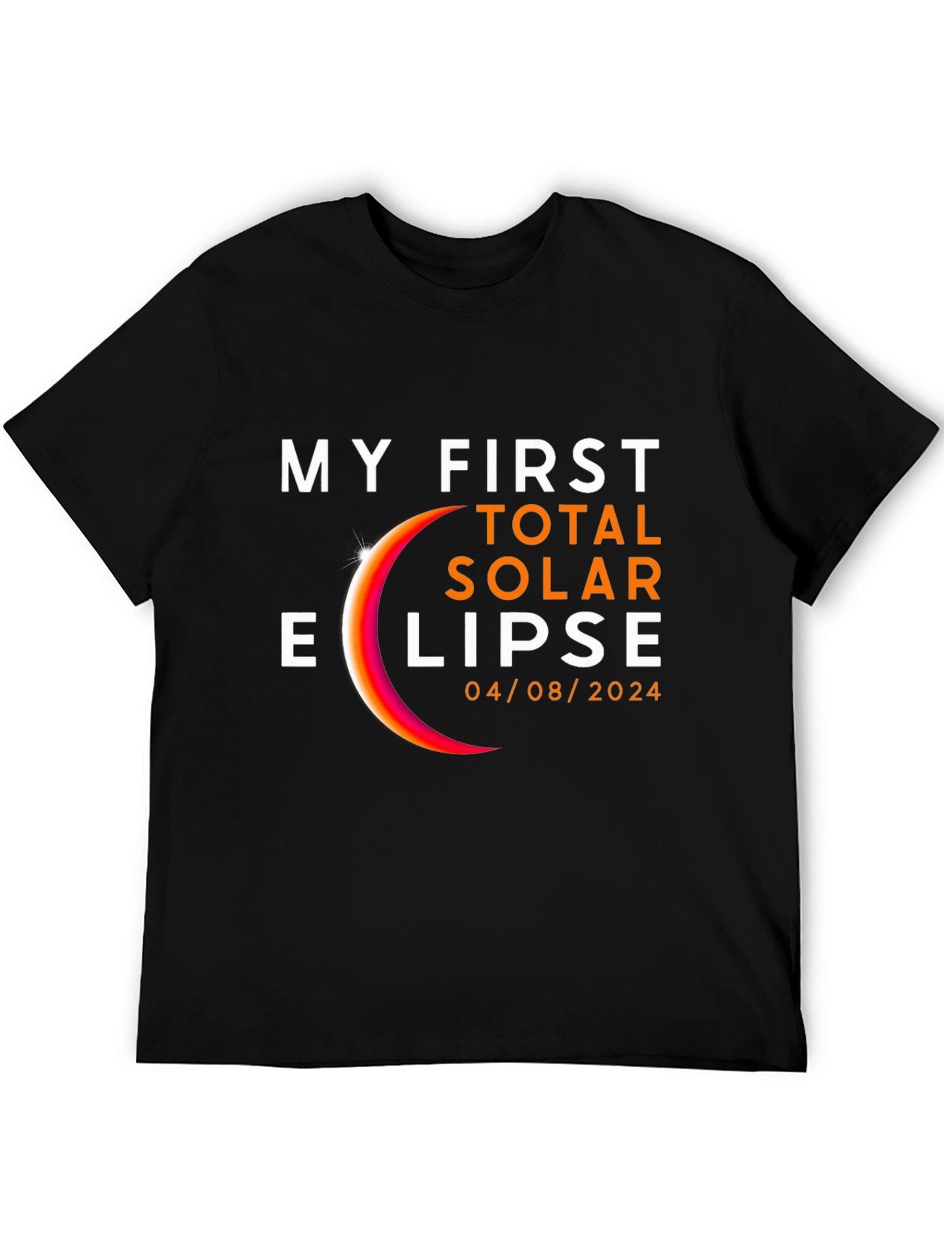 Black My First Total Solar Eclipse 04/08/2024 T-Shirt view 5