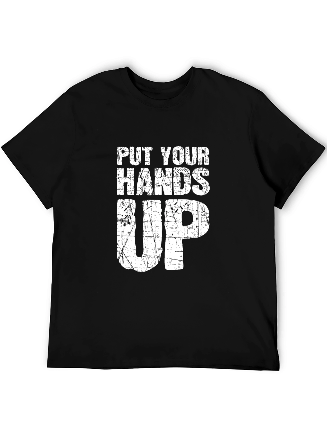 Black Put Your Hands Up Graphic Tee view 5