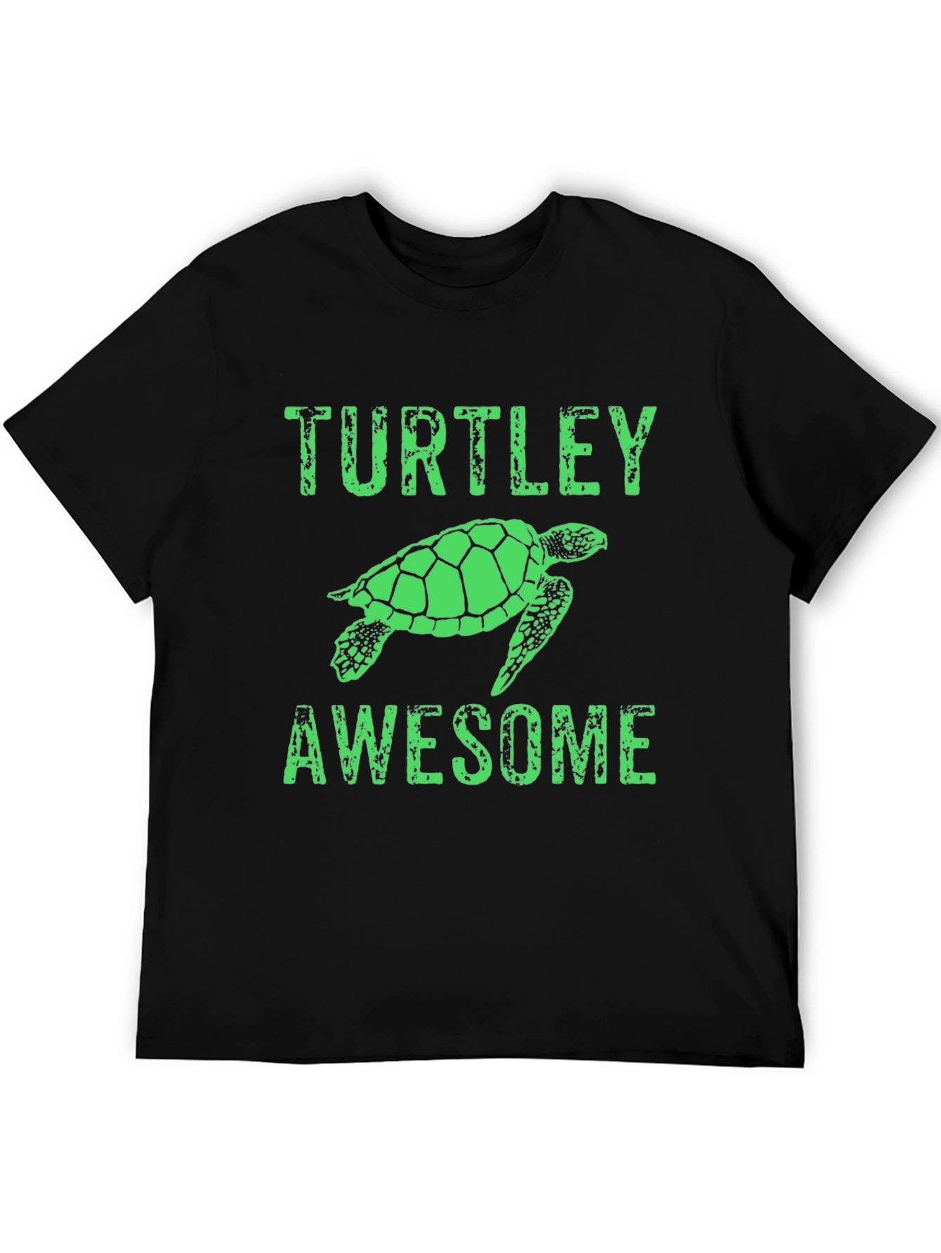 Black Turtley Awesome Graphic Tee - Black Cotton Blend view 5