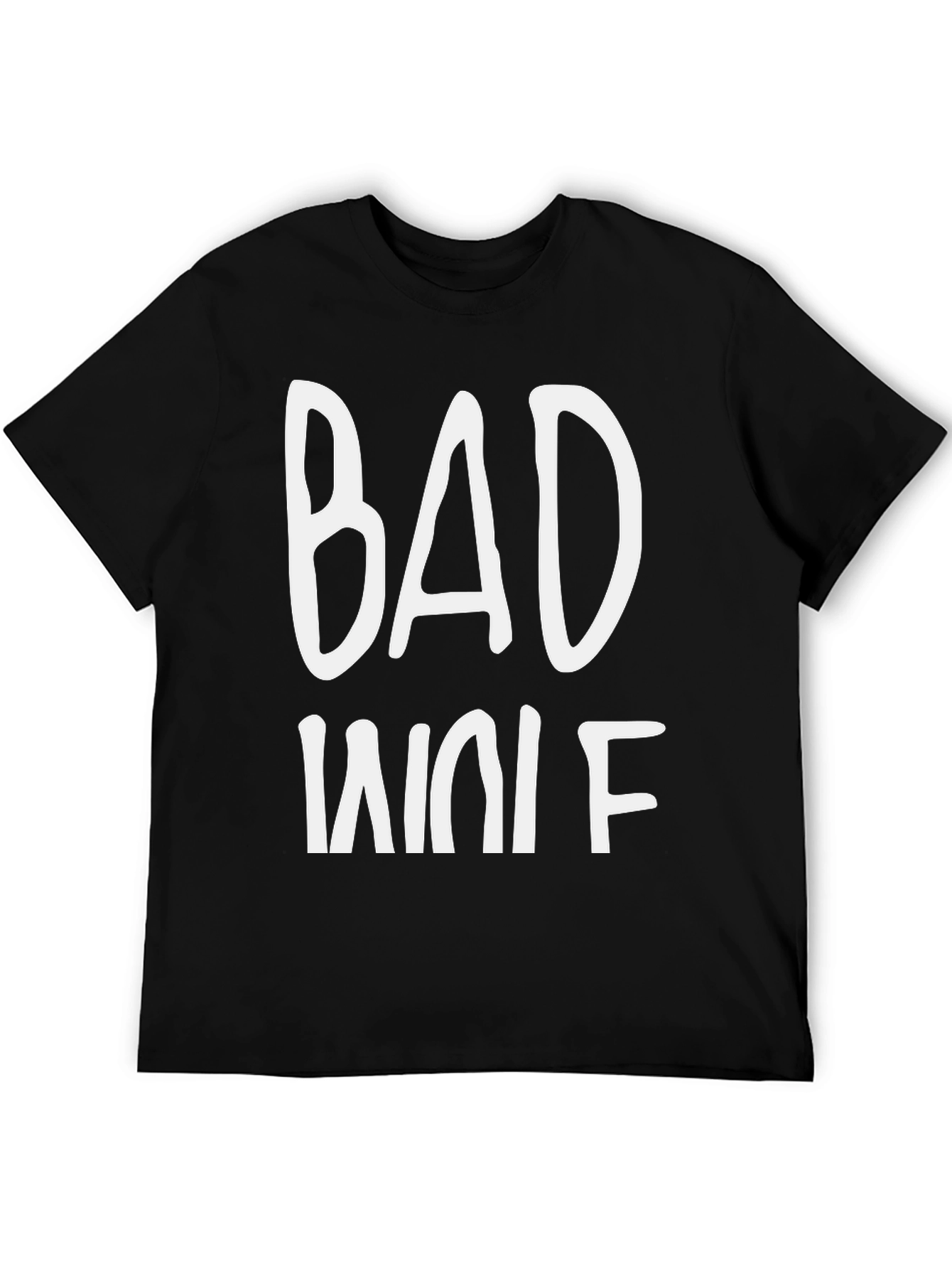 Black Bad Wife T-Shirt - Novelty Graphic Tee view 5