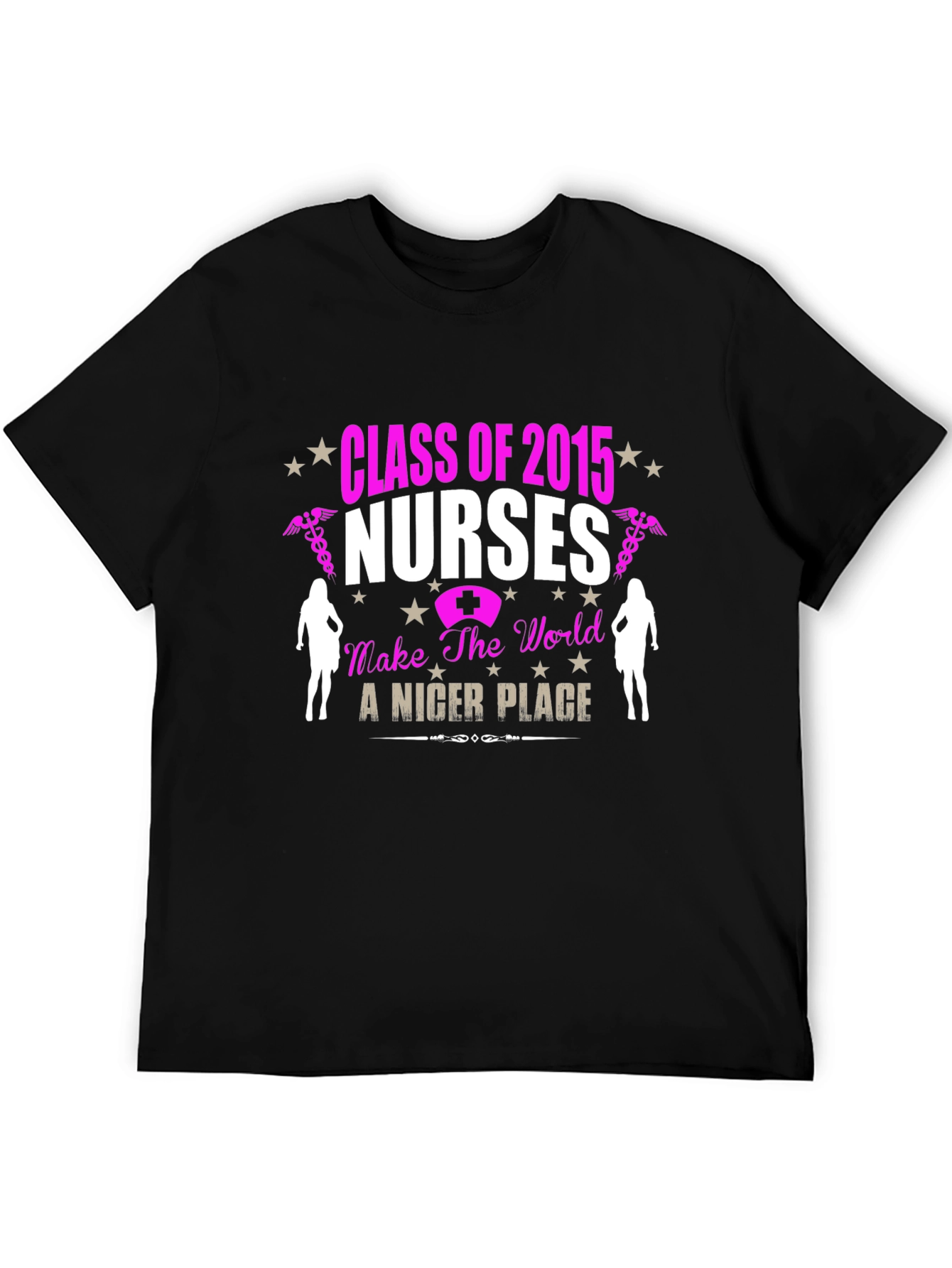 Black Class of 2015 Nurses T-Shirt view 5