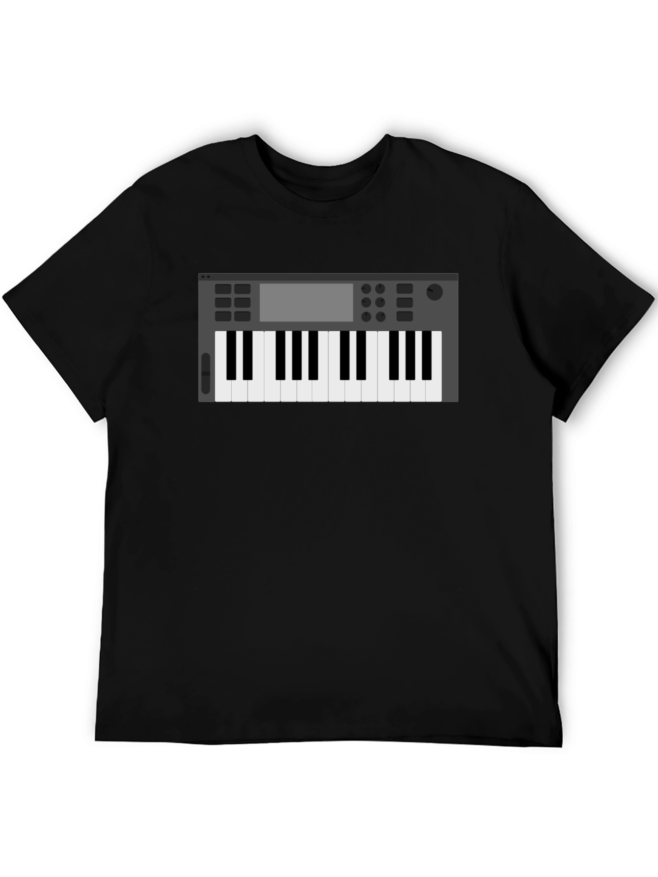 Black Synth Keyboard T-Shirt - Music Producer Tee view 5
