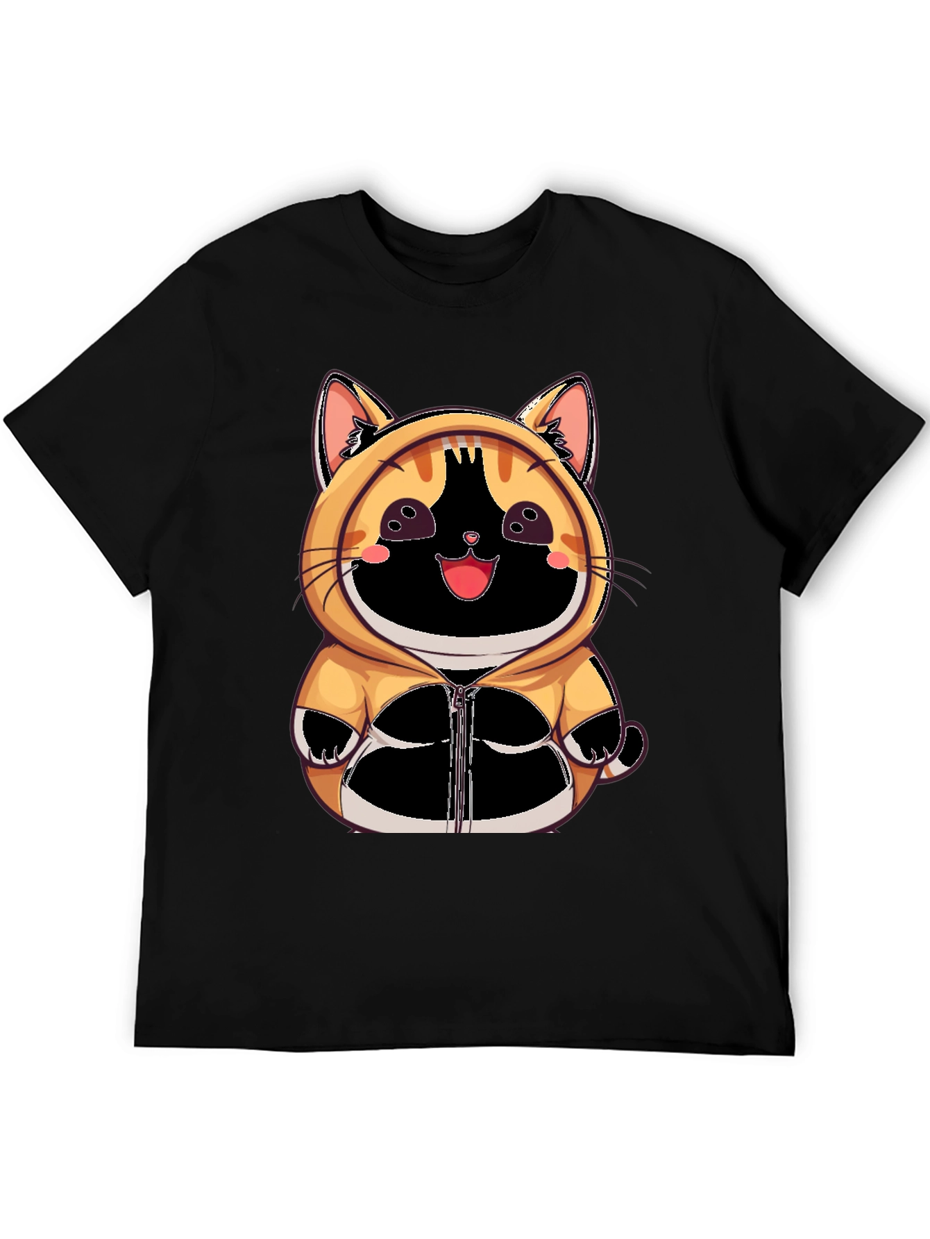 Cute Anime Cat Hoodie T-Shirt - 5