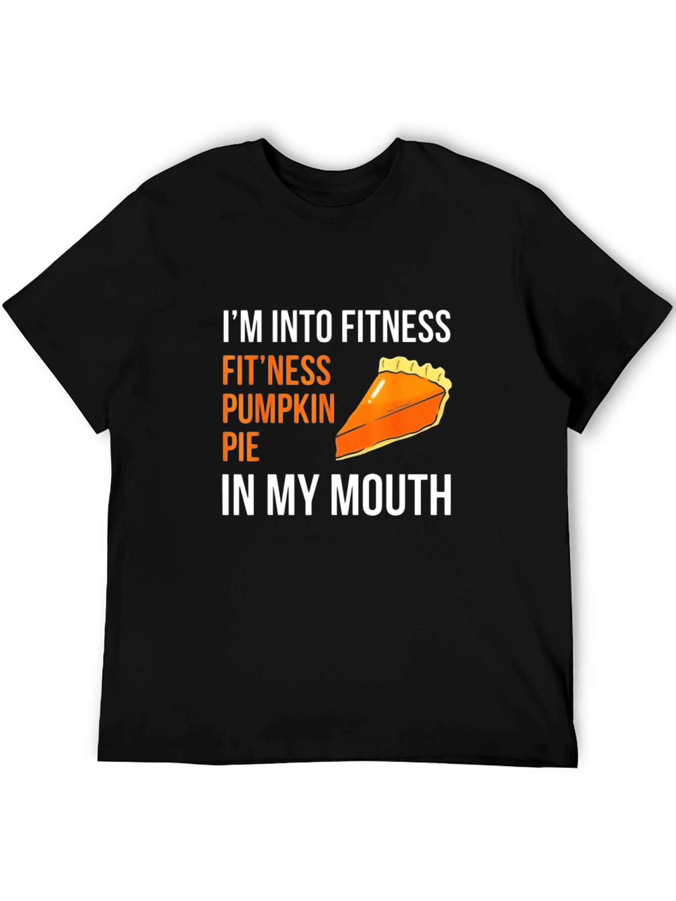 Black Fitness Pumpkin Pie T-Shirt - Funny Thanksgiving Tee view 5