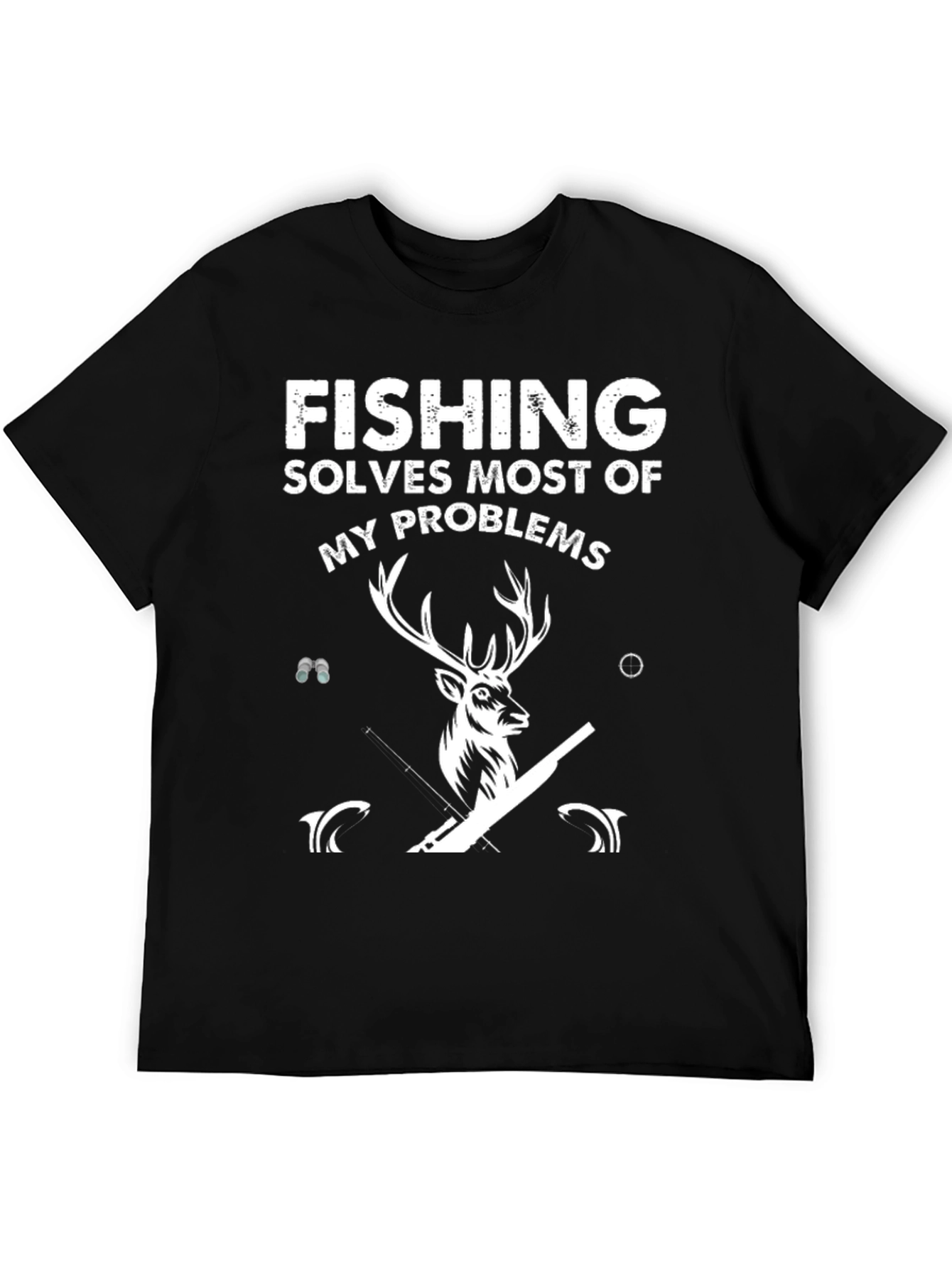 Black Fishing Solves Most Problems T-Shirt view 5