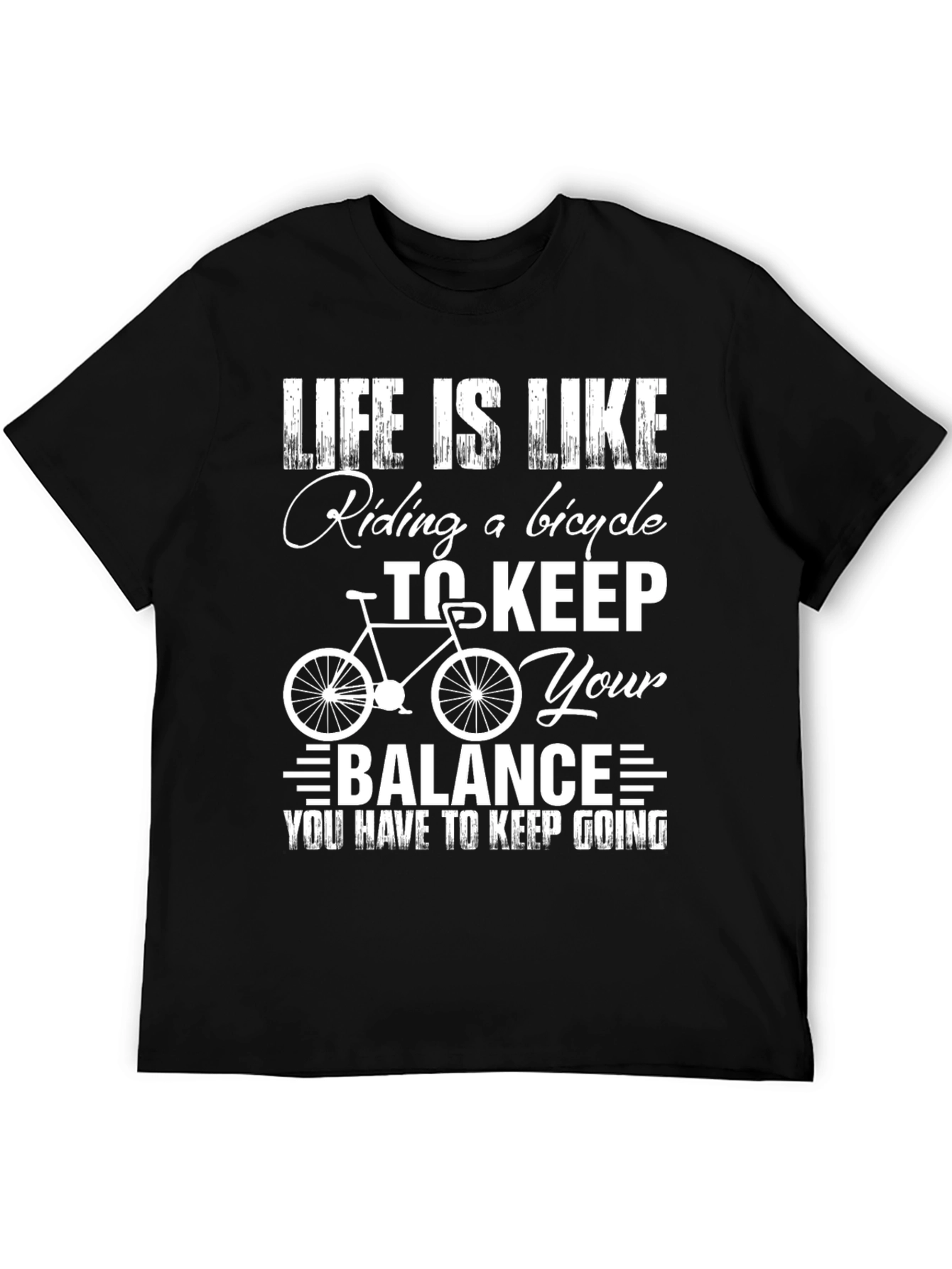 Black Life is Like Riding a Bicycle Graphic Tee view 5