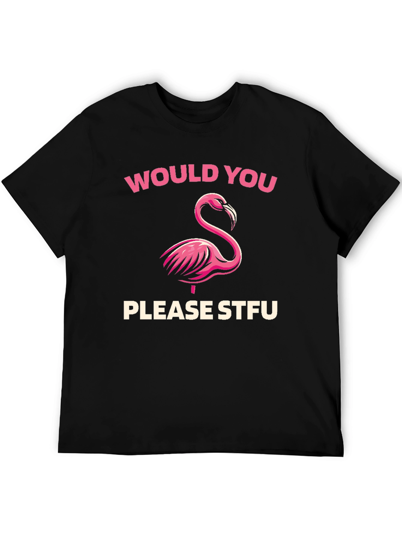 Black Flamingo STFU Graphic Tee - Casual Black T-Shirt view 5