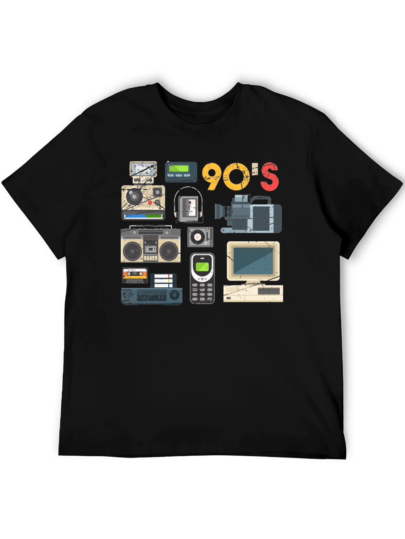 Black 90's Throwback Graphic Tee view 5