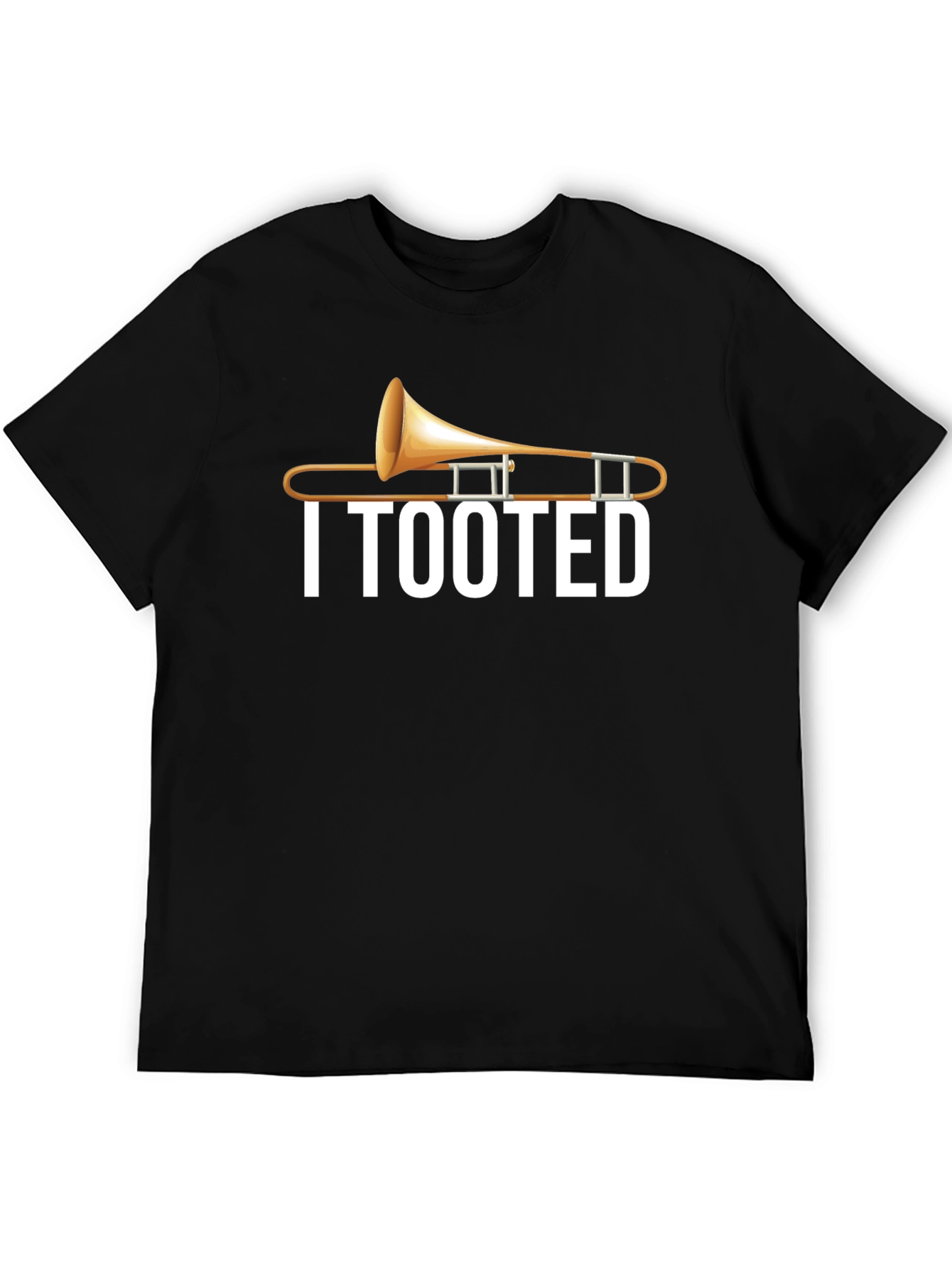 Black I Tooted Trombone T-Shirt - Musician Humor Tee view 5