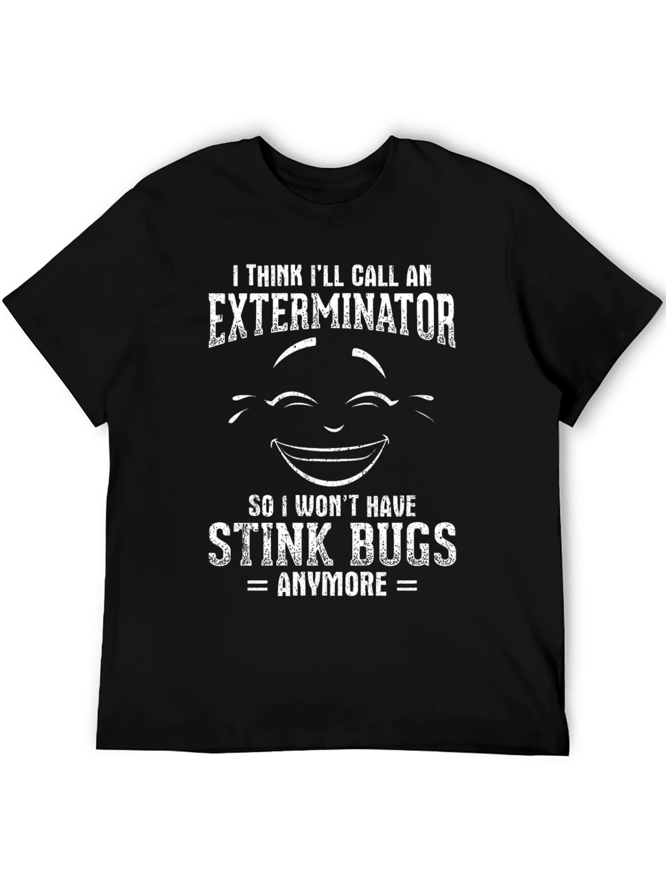 Black Funny Stink Bugs Exterminator T-Shirt view 5