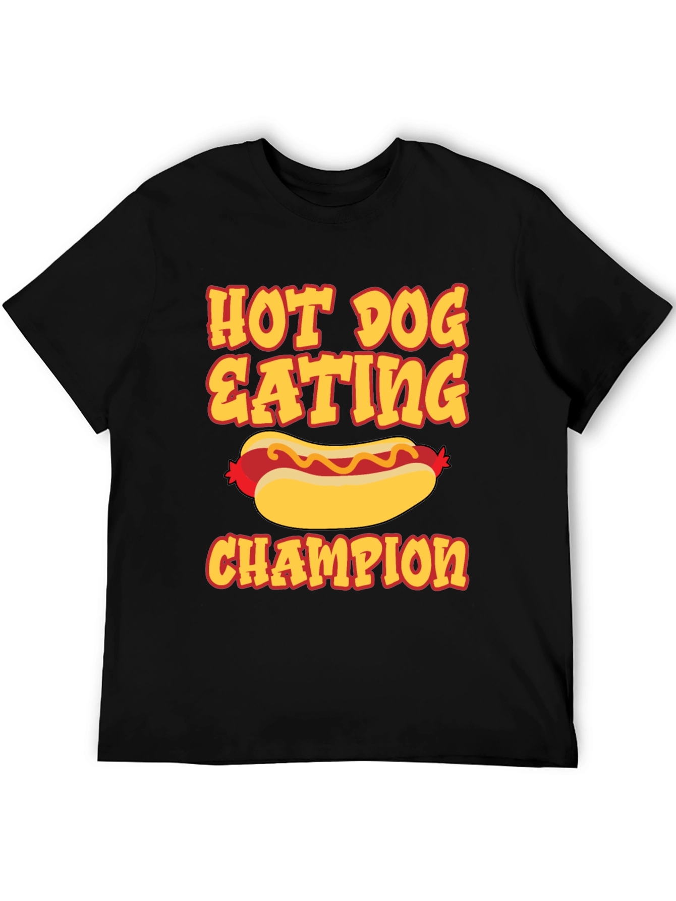 Black Hot Dog Eating Champion Graphic Tee view 5