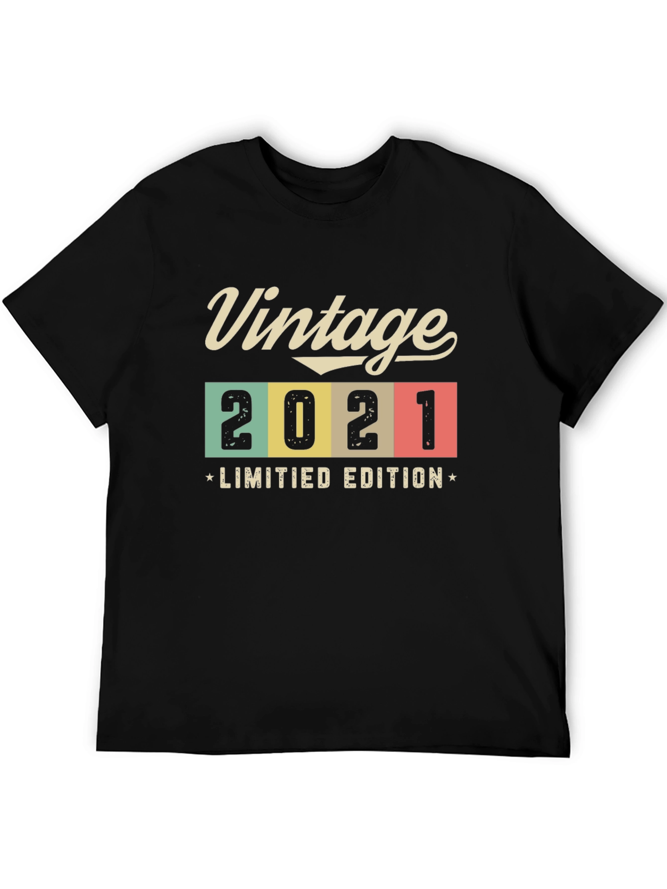 Black Vintage 2021 Limited Edition Graphic T-Shirt view 5