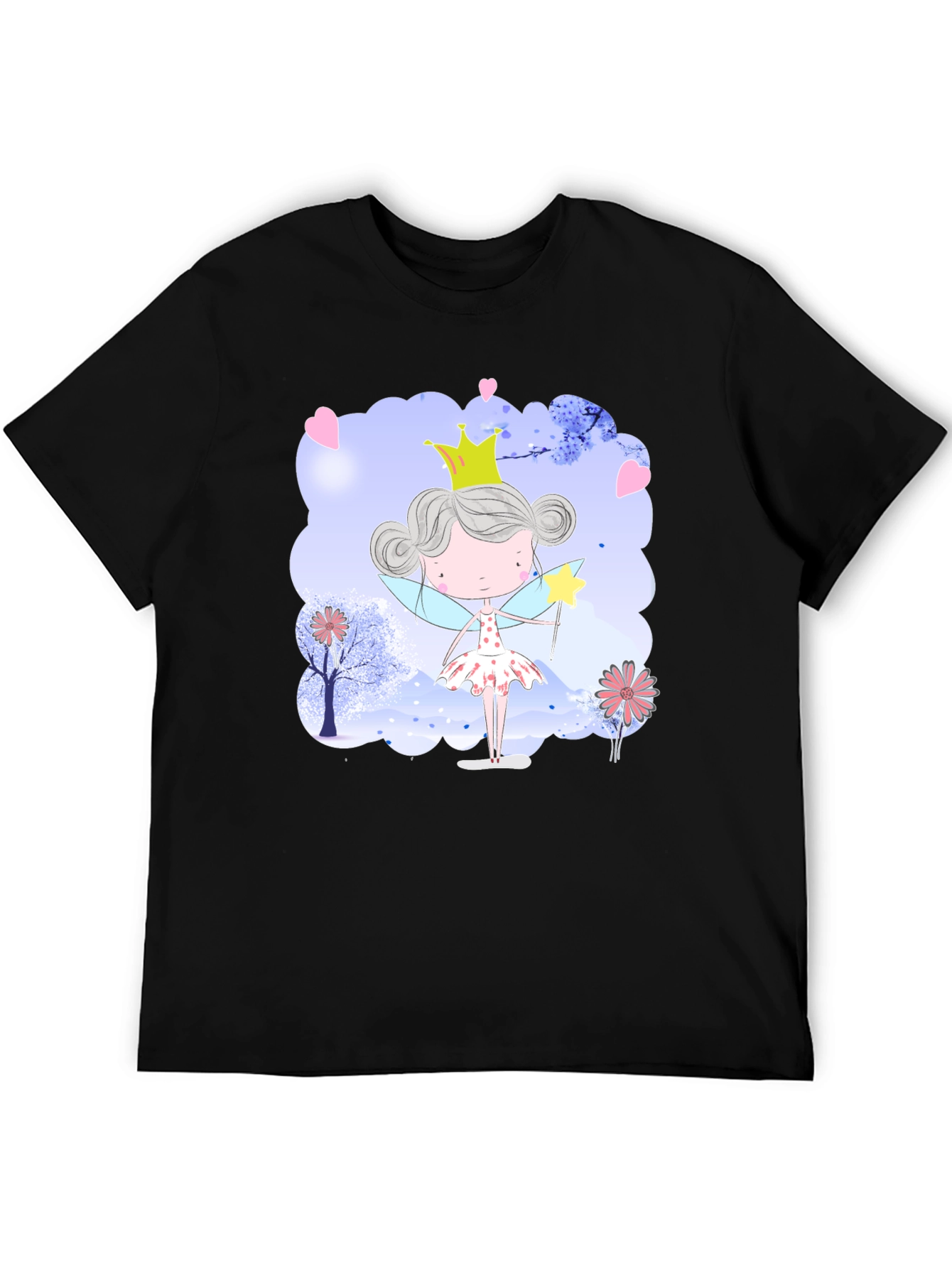 Black Fairy Tale Princess T-Shirt view 5