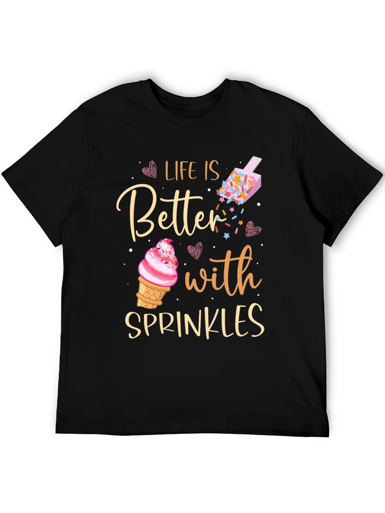 Black Life is Better with Sprinkles T-Shirt view 5