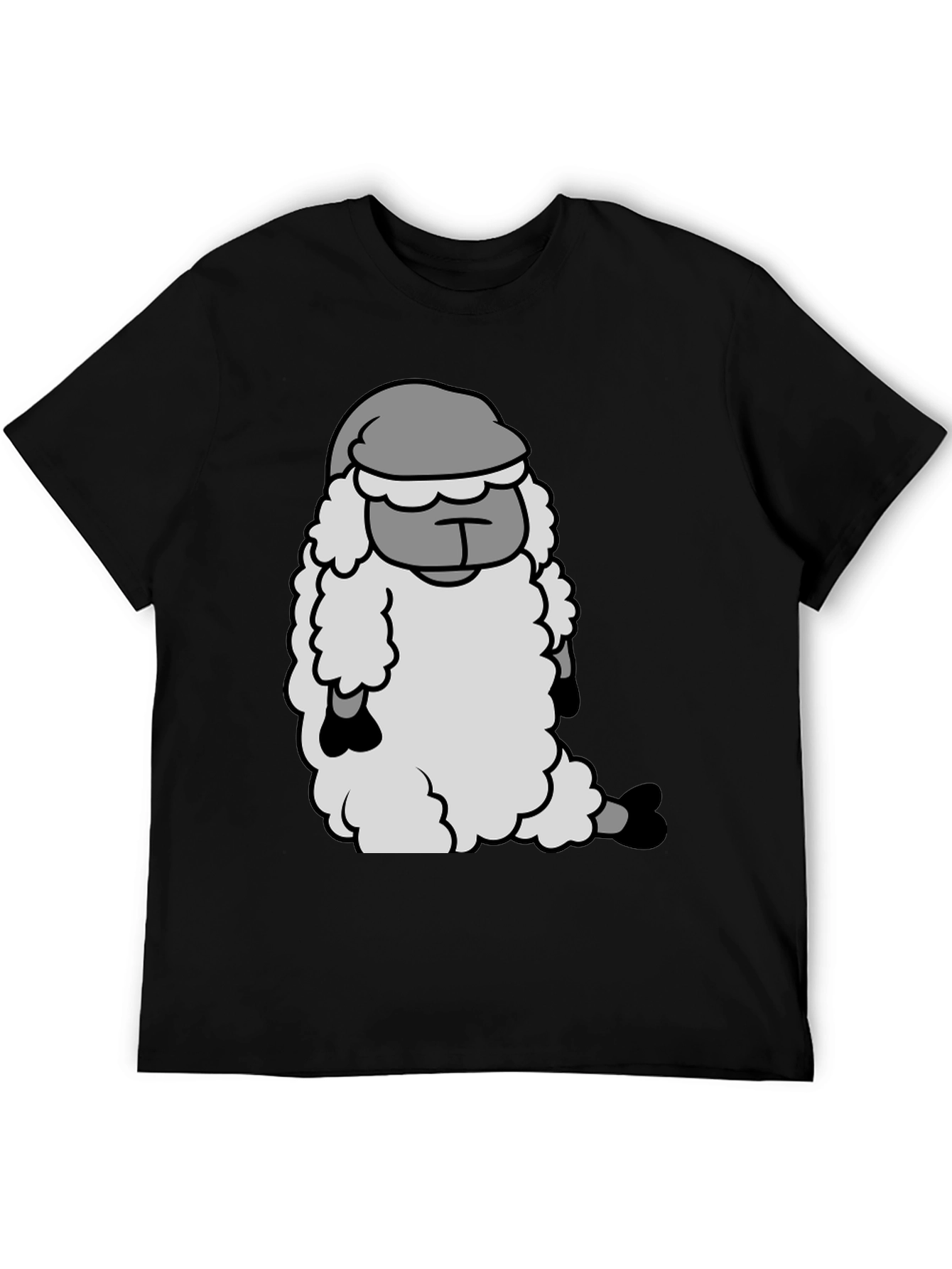 Black Sleepy Sheep Graphic Tee - Soft Cotton Comfort view 5