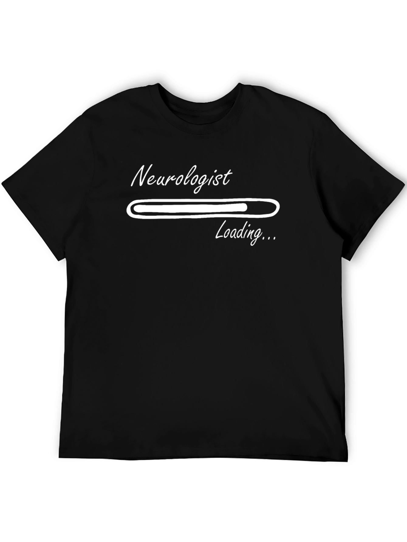 Black Neurologist Loading T-Shirt - Funny Future Doctor Tee view 5