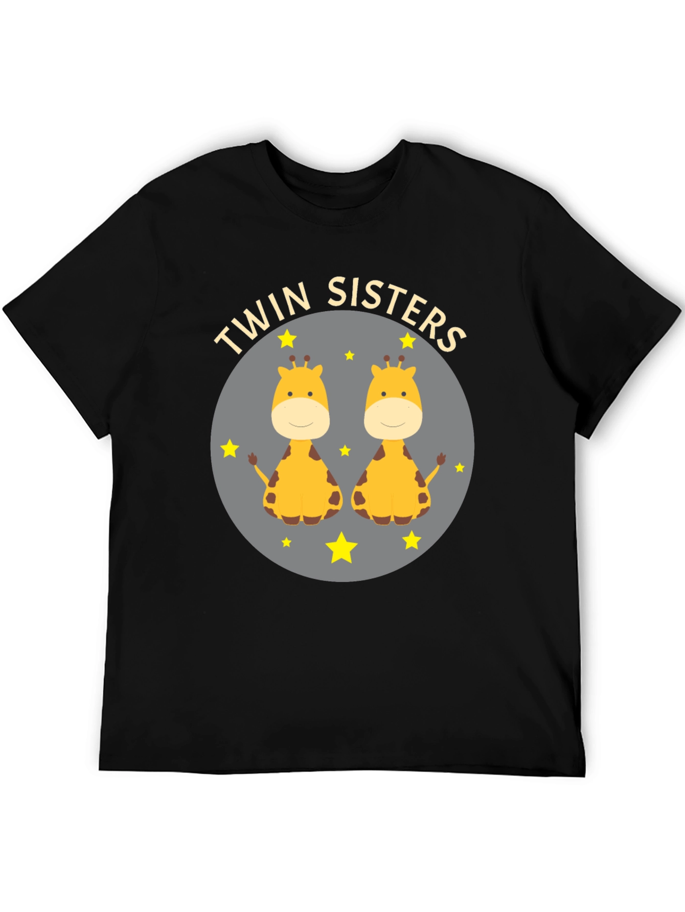 Black Twin Sisters Giraffe Graphic Tee view 5
