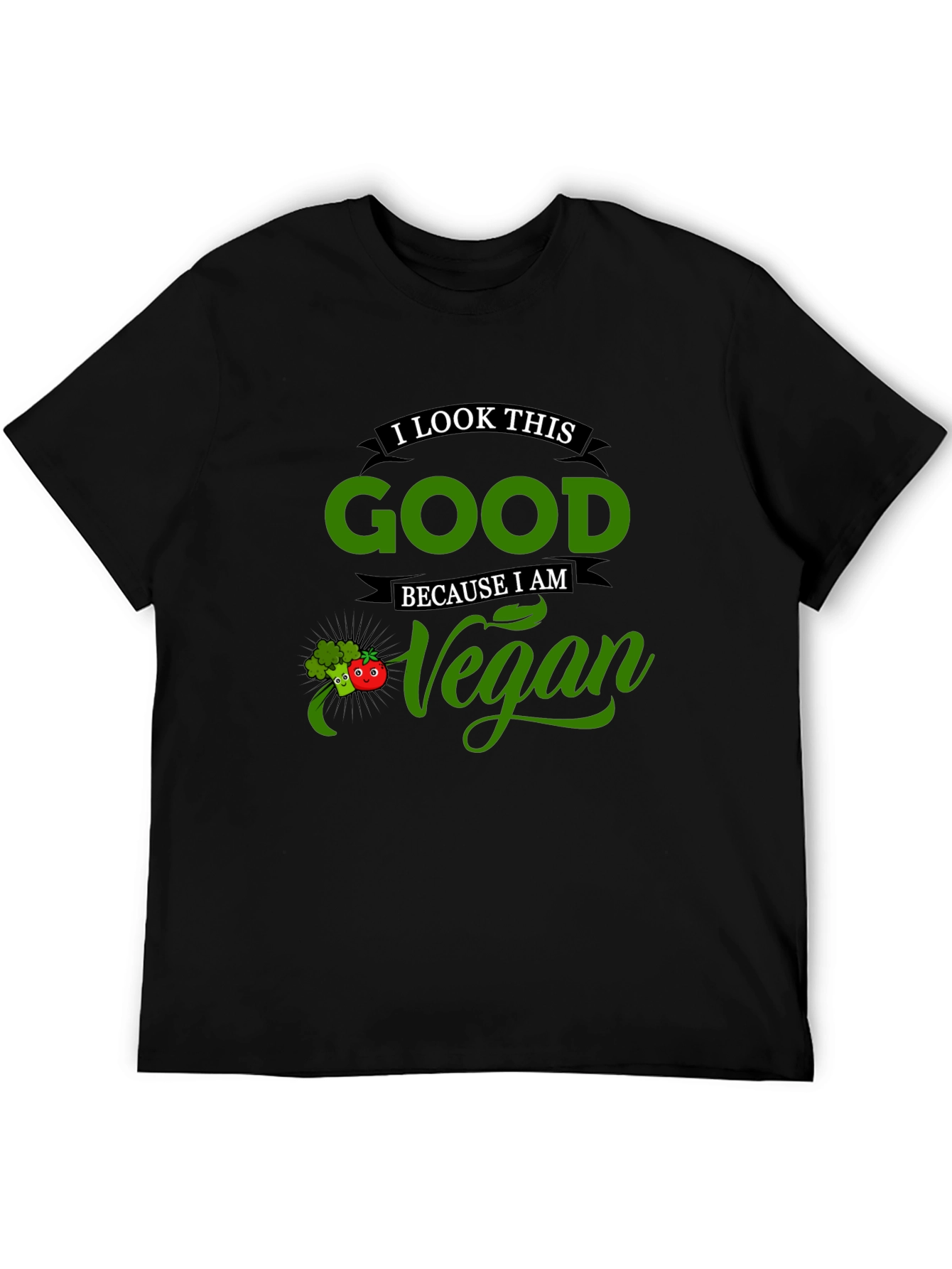 Black Vegan Lifestyle Graphic Tee - Look Good Feel Good view 5