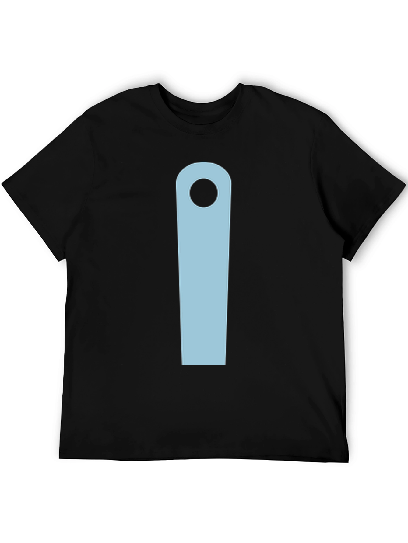 Black Minimalist Keyhole Graphic Tee - Black view 5