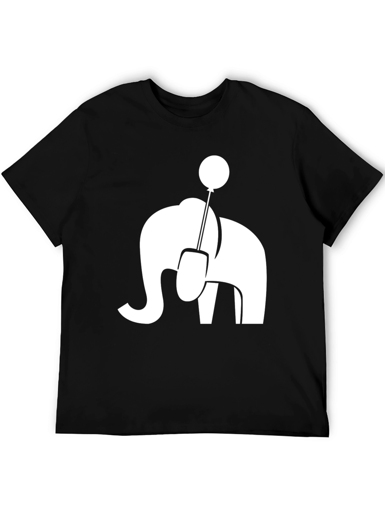 Black Elephant Balloon Graphic Tee - Unique Style view 5