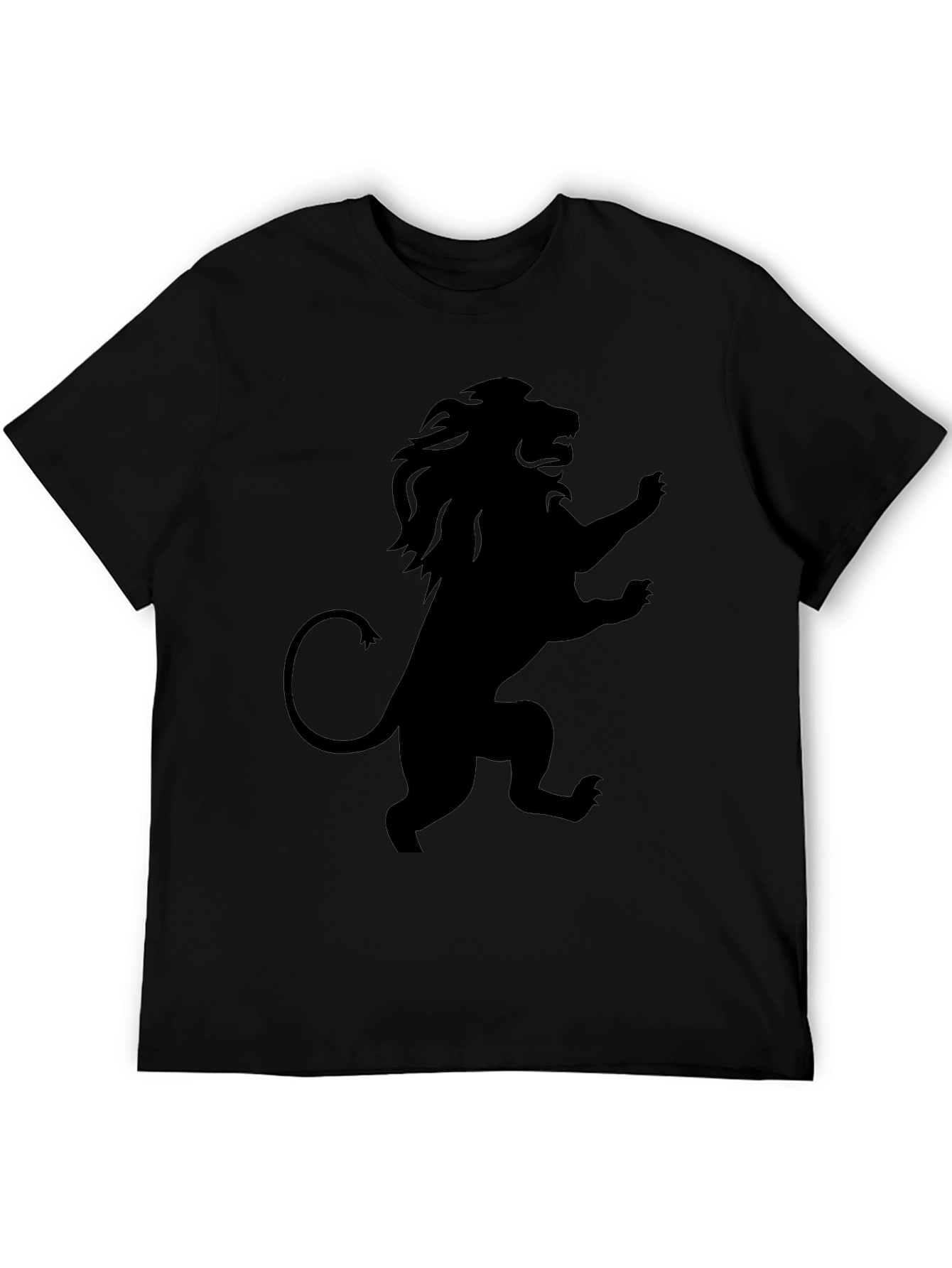 Black Lion Rampant Graphic T-Shirt - Black view 5