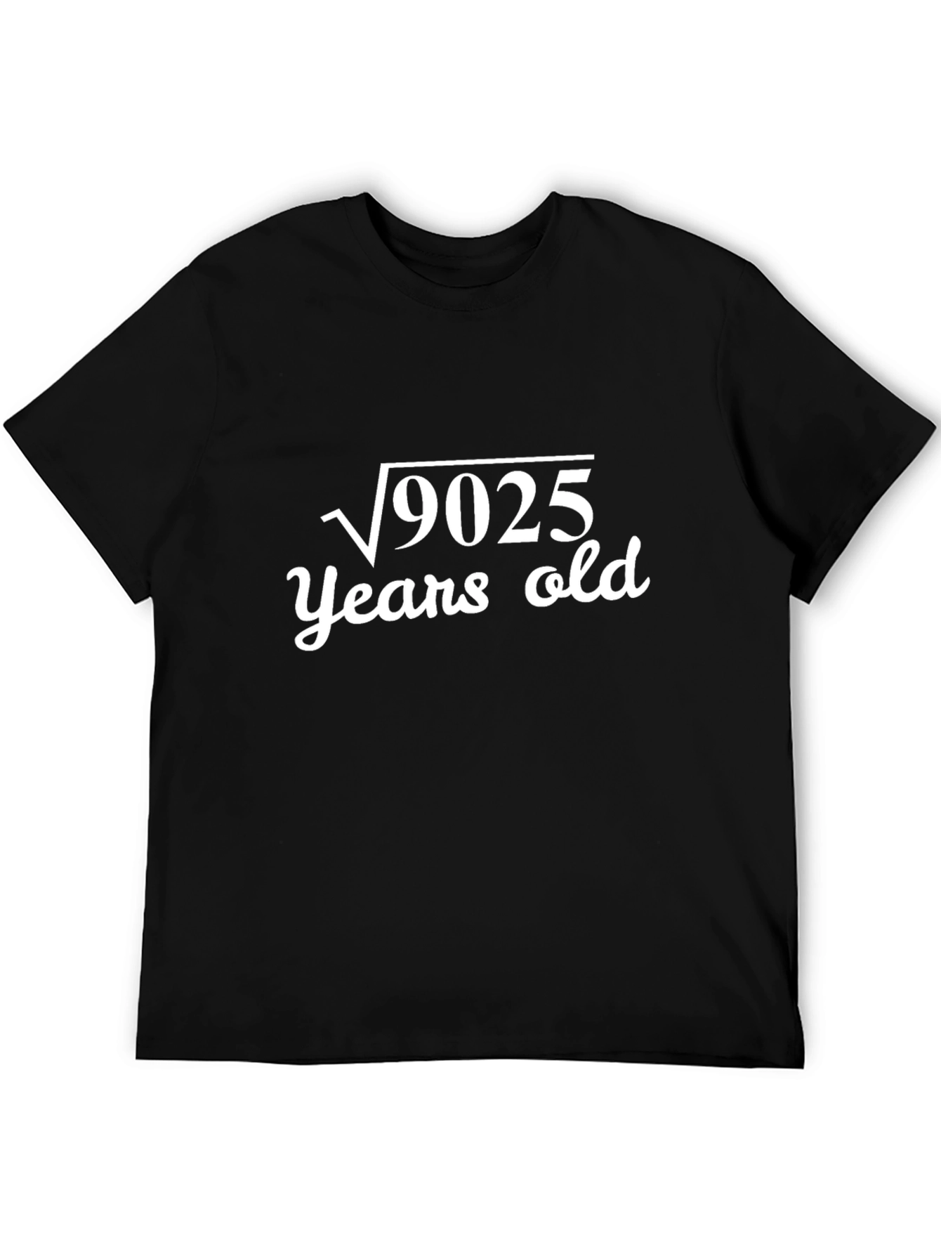 Black Funny Math Birthday T-Shirt - 95 Years Old view 5