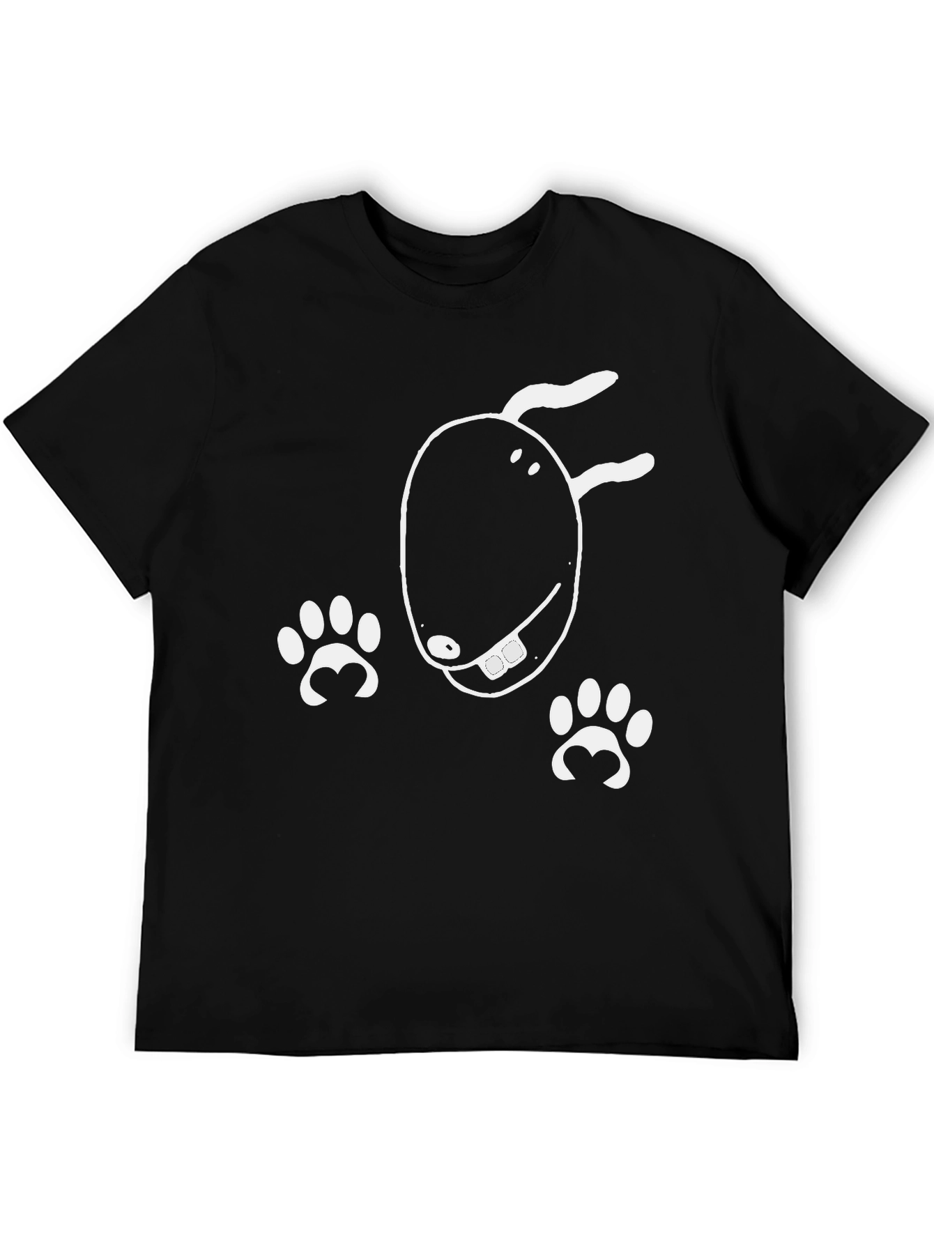 Black Dog Lover T-Shirt - Funny Cartoon Dog Design view 5